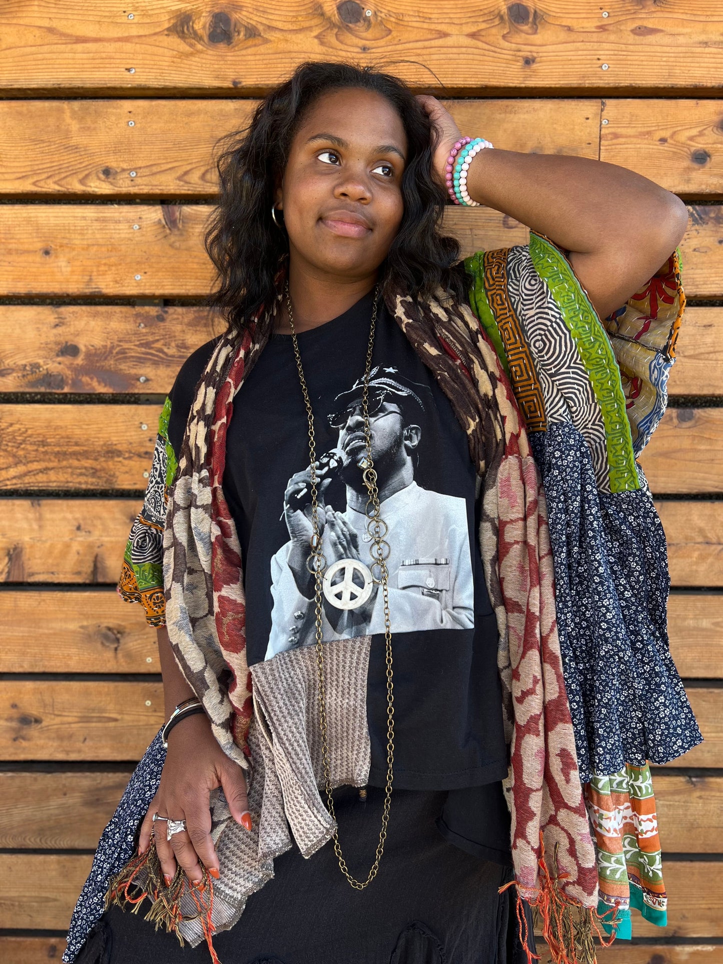 Medium-3XL Stevie Wonder Kaftan Poncho