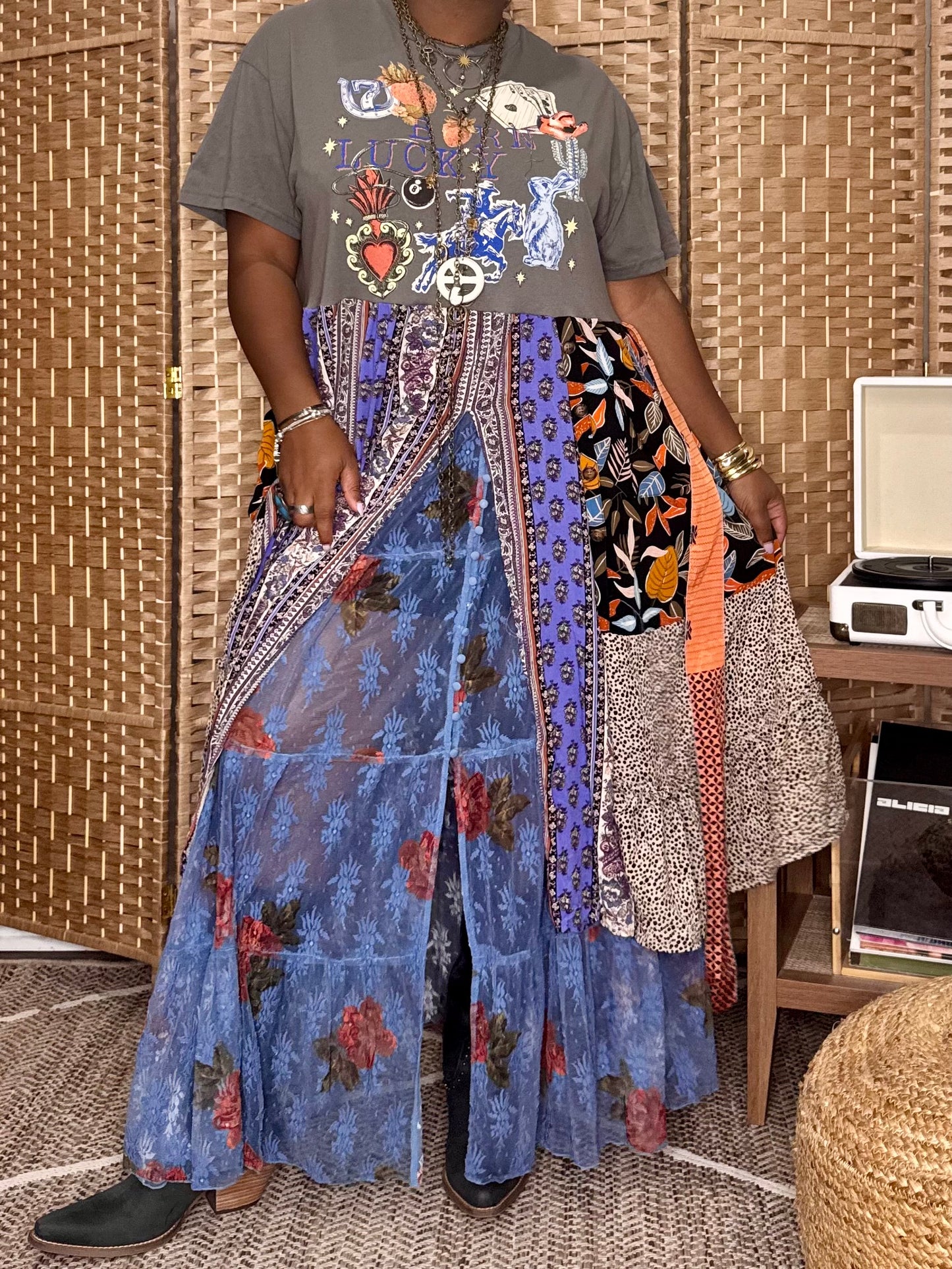 XXS-Large Born Lucky Maxi Tee