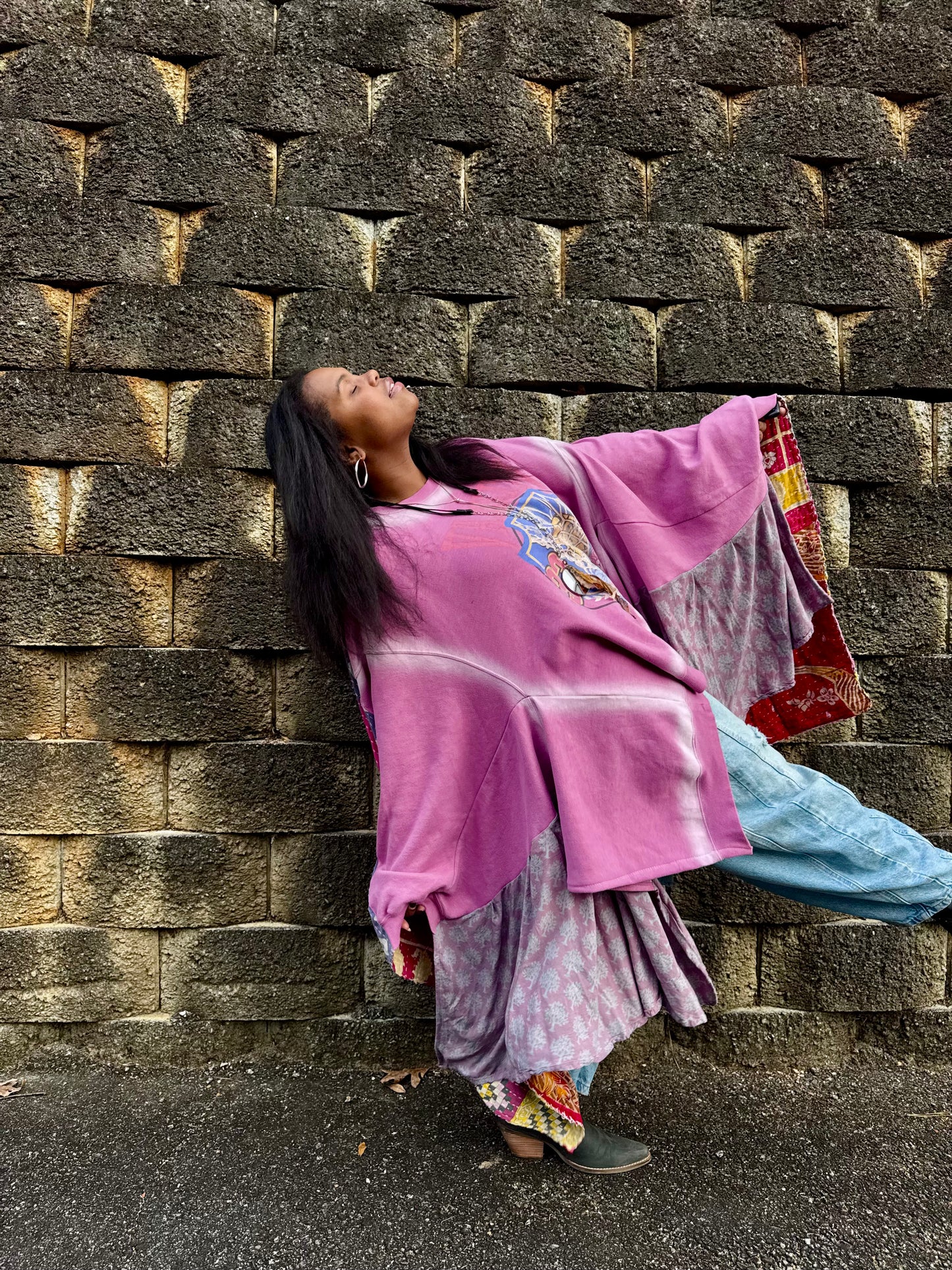 Large-4XL Patched Gal University Luxury Hoodie