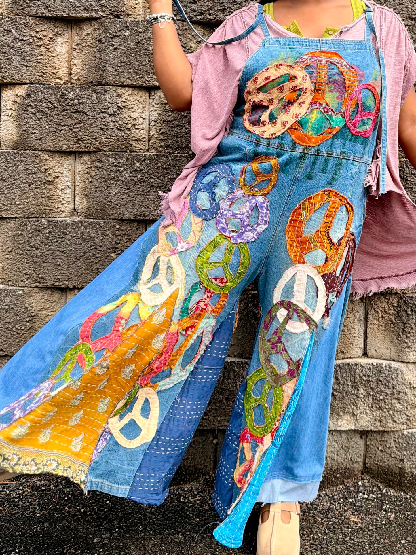 Small-Extra Large Peace Overalls