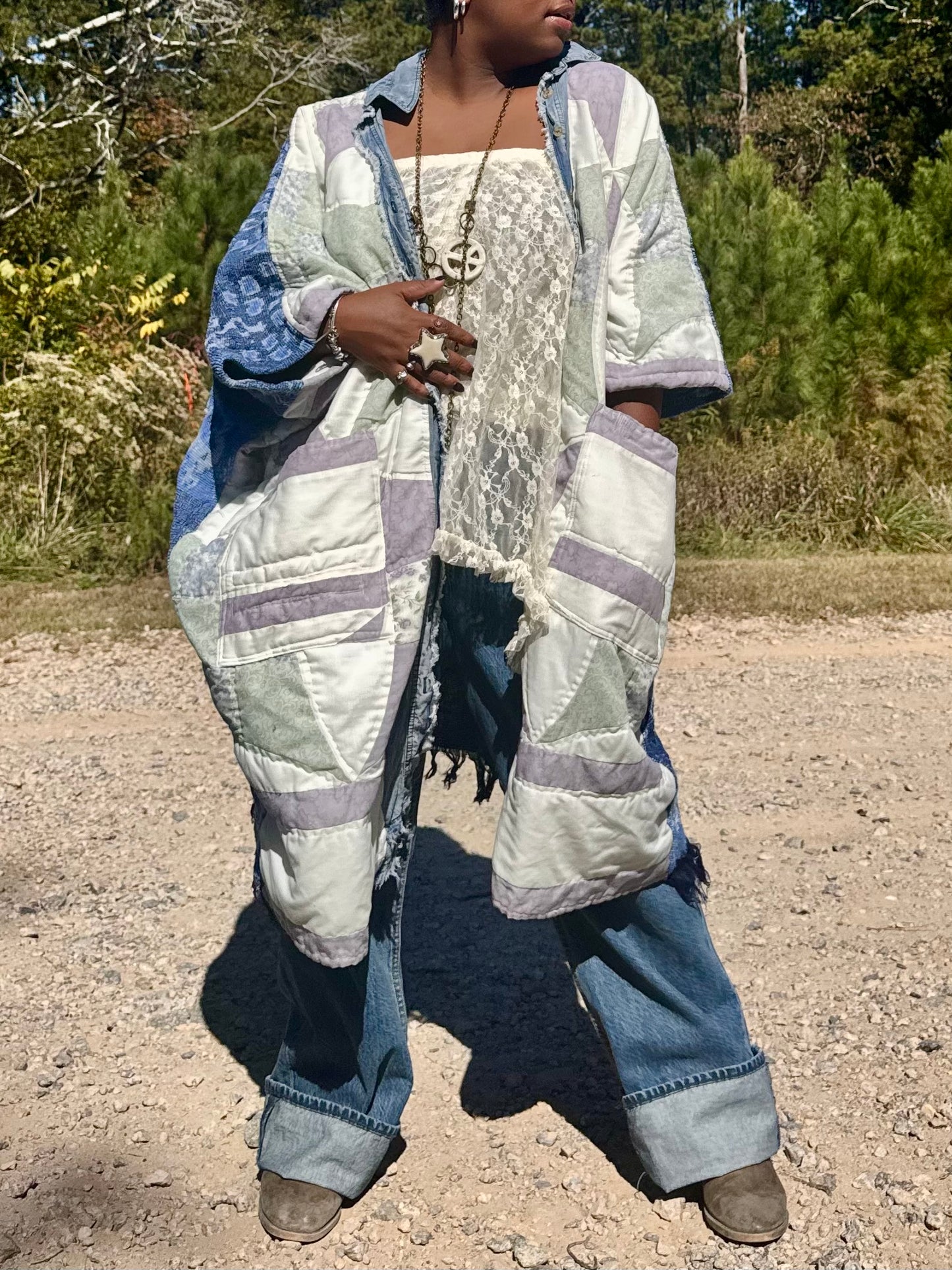 Medium-4XL Quilted Duster