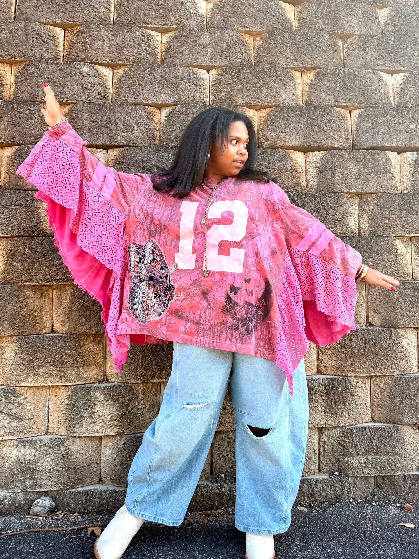 XXS-2XL Patched Gal University #12 Swing Tee