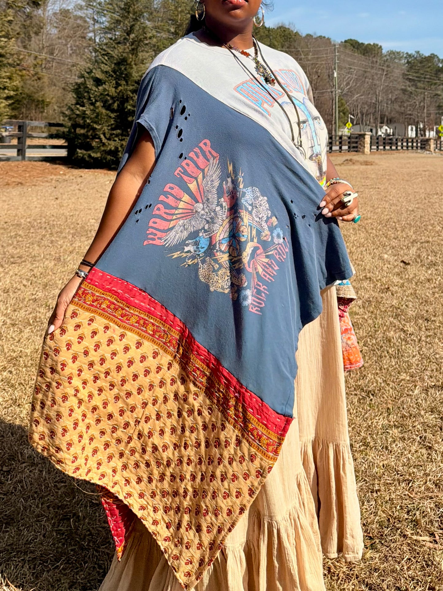 Small-3XL Pink Floyd/Bowie/World Tour Trio Tee