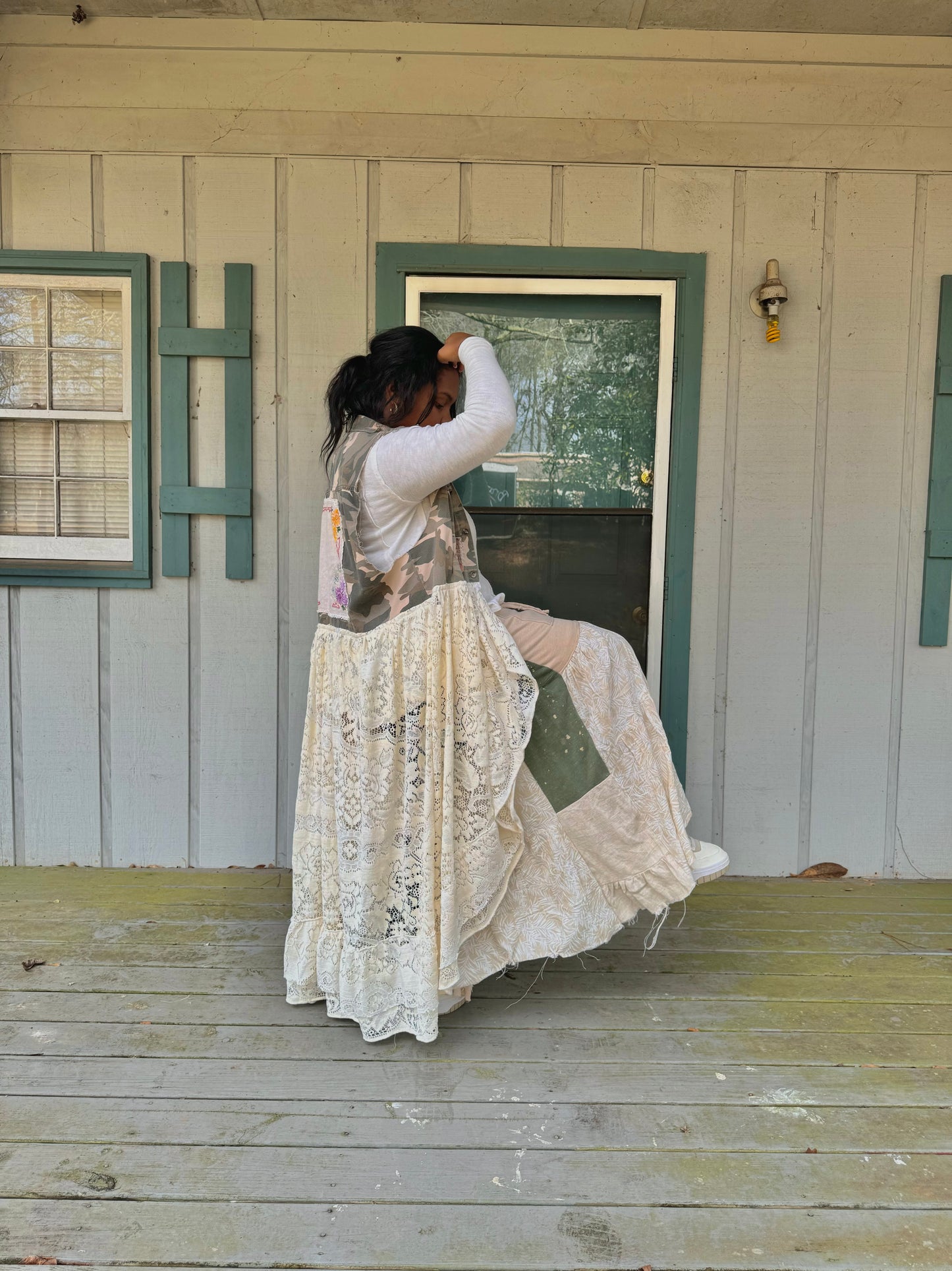 Medium-3XL Upcycled Hand Embroidered Duster