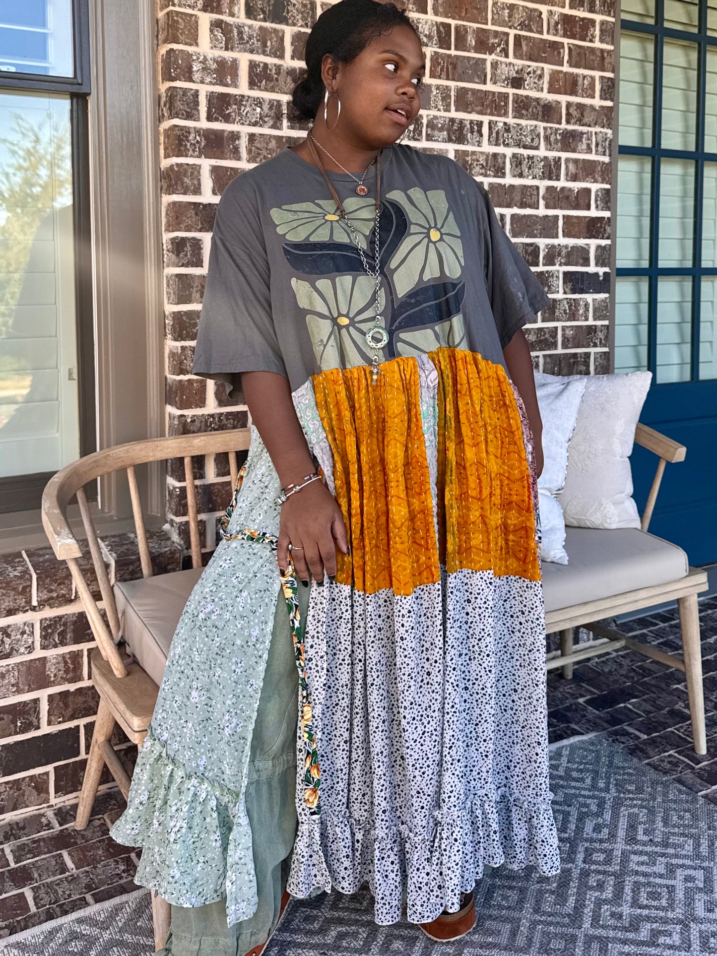 4XL-6XL Floral Maxi Tee