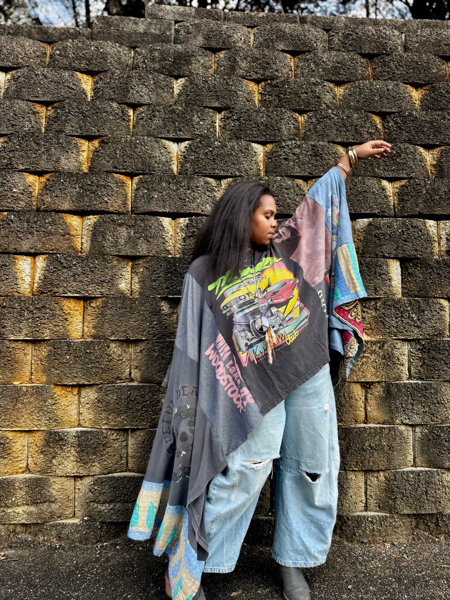 Large-5XL Thunderbird/ Grateful Dead/ Hippie Bus Trio Tee