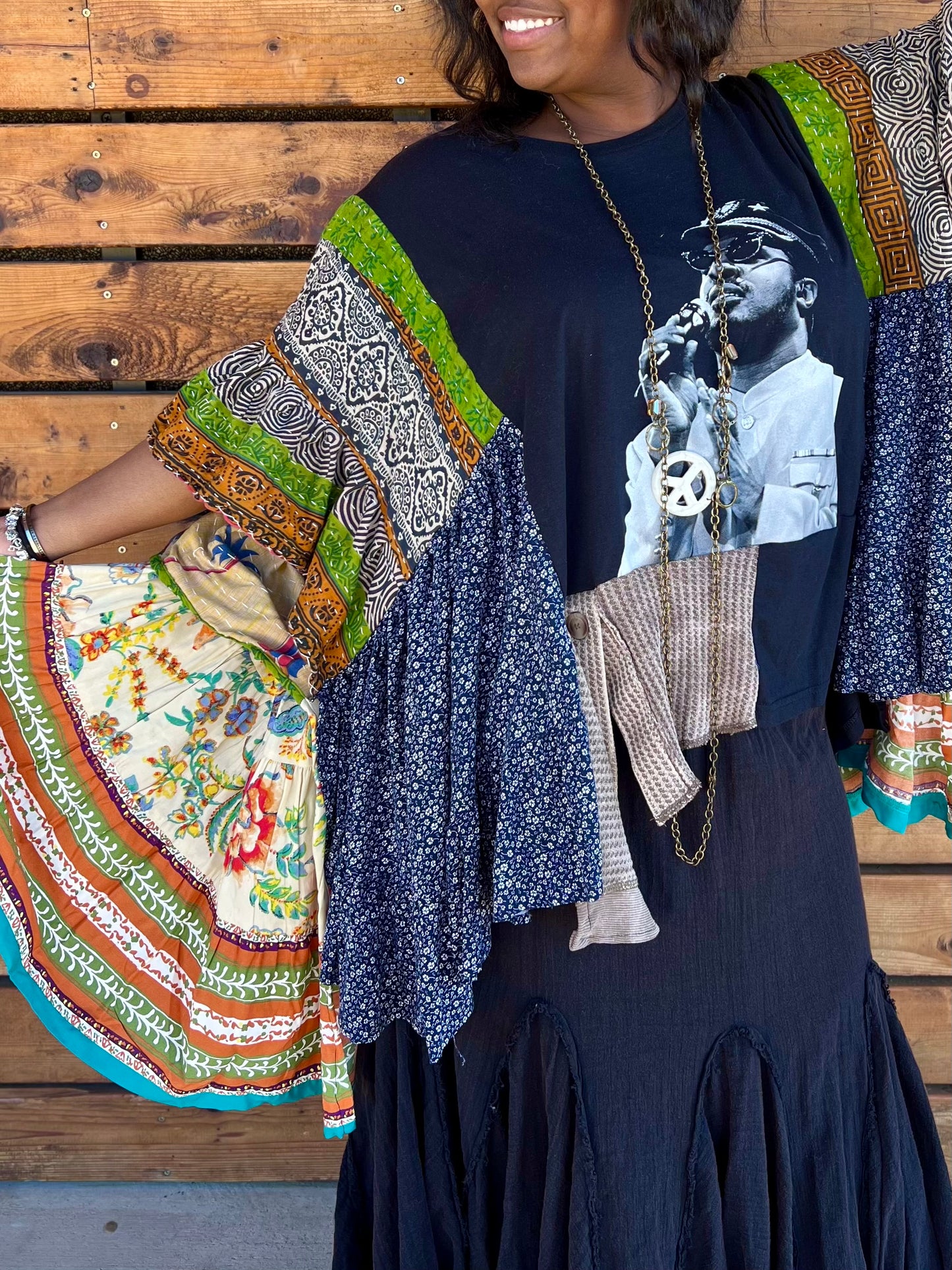 Medium-3XL Stevie Wonder Kaftan Poncho