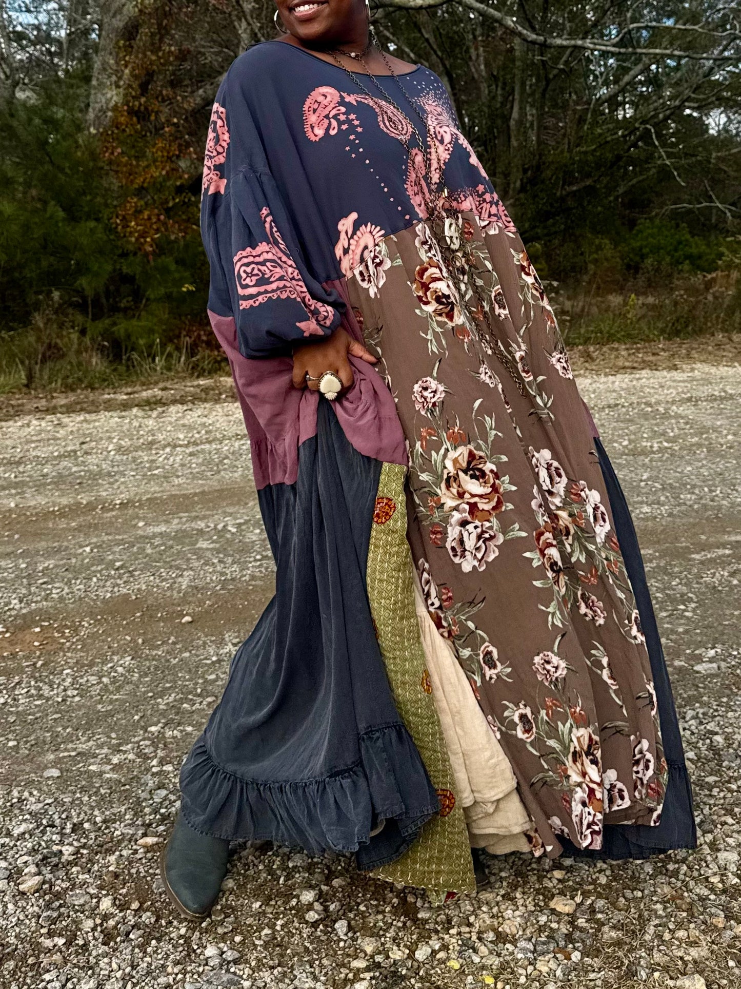 2XL-5XL Paisley Maxi Tee