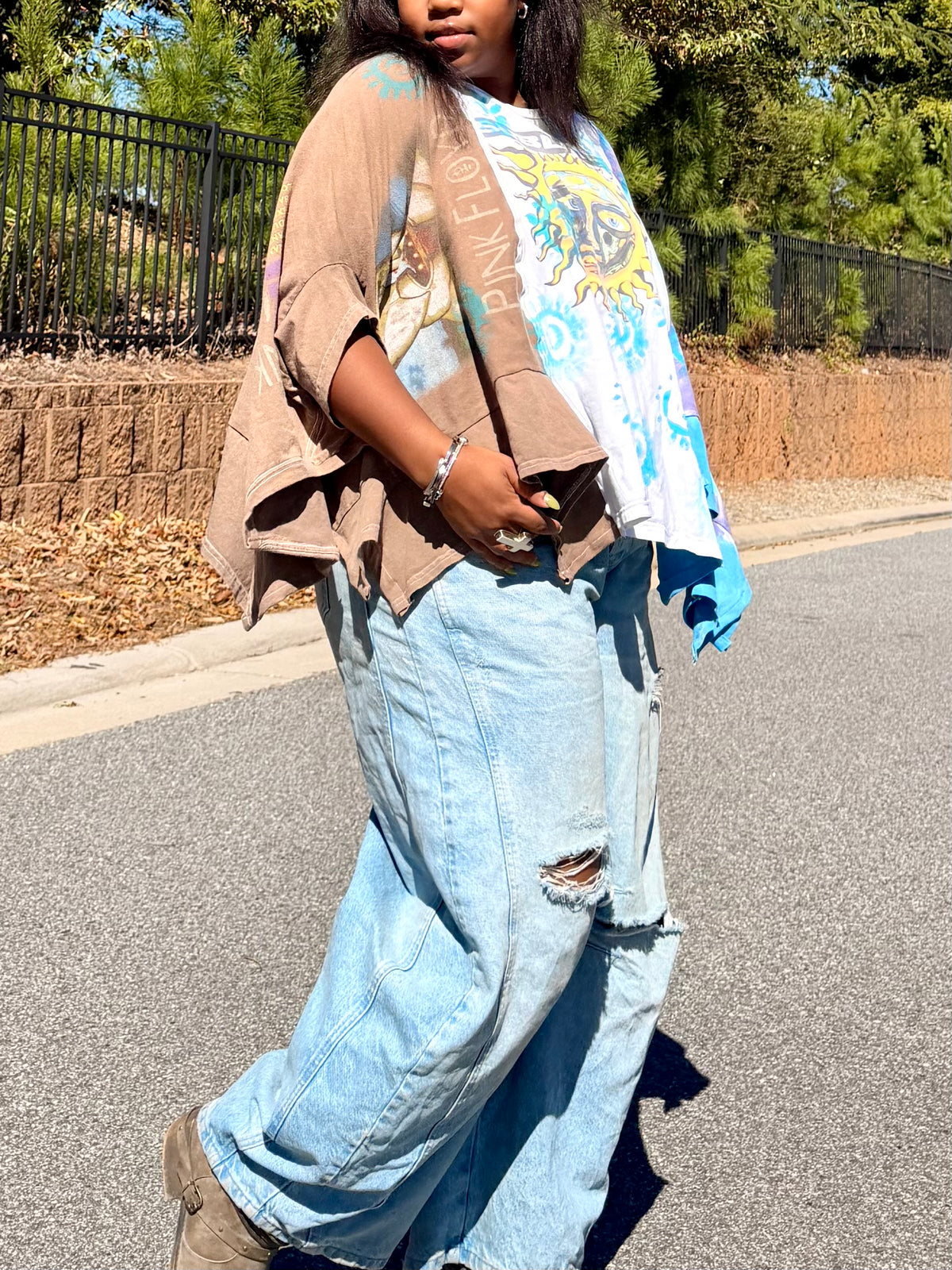 Extra Small- Medium Sublime/Grateful Dead/Pink Floyd Poncho Tee