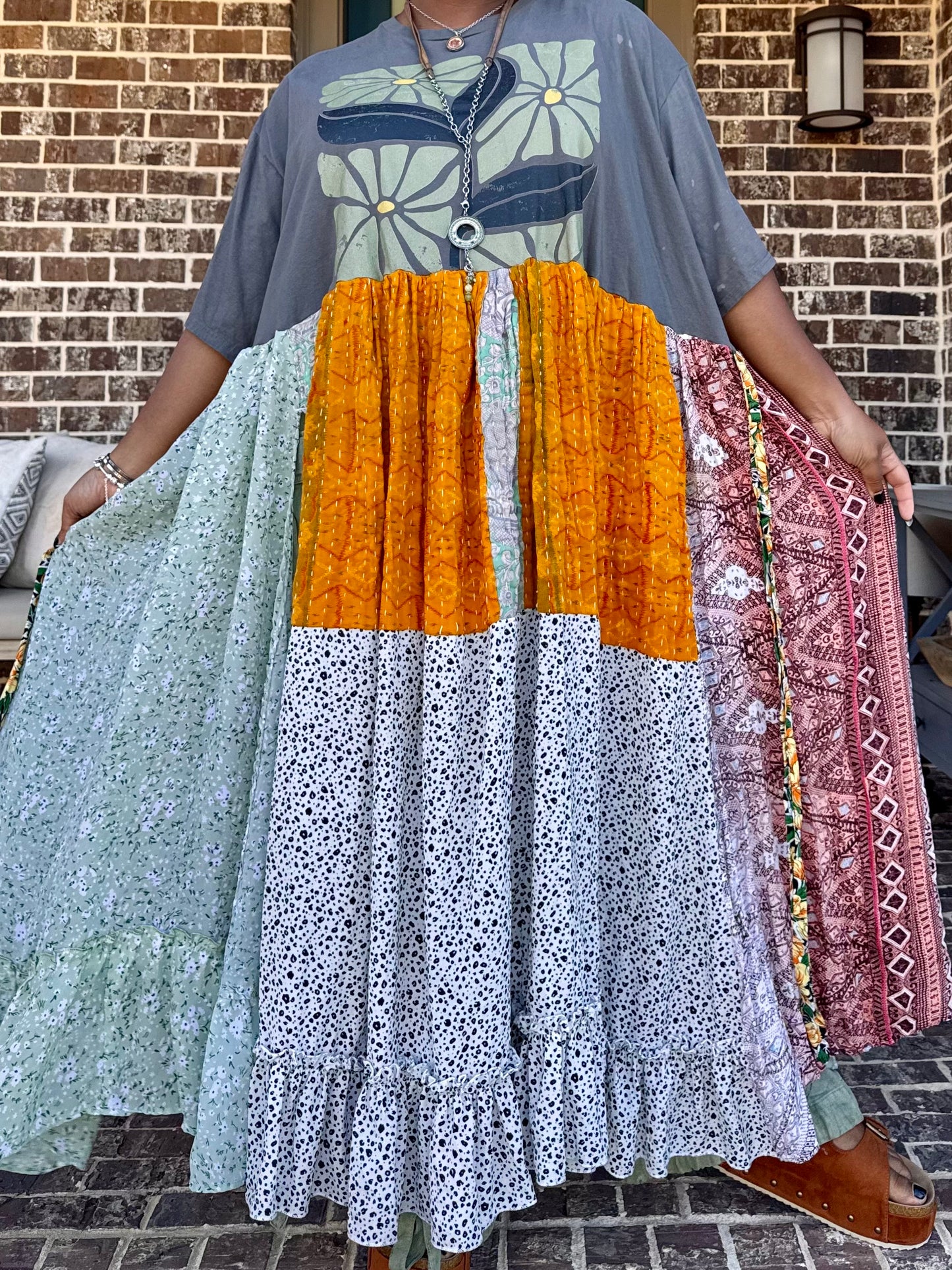 4XL-6XL Floral Maxi Tee