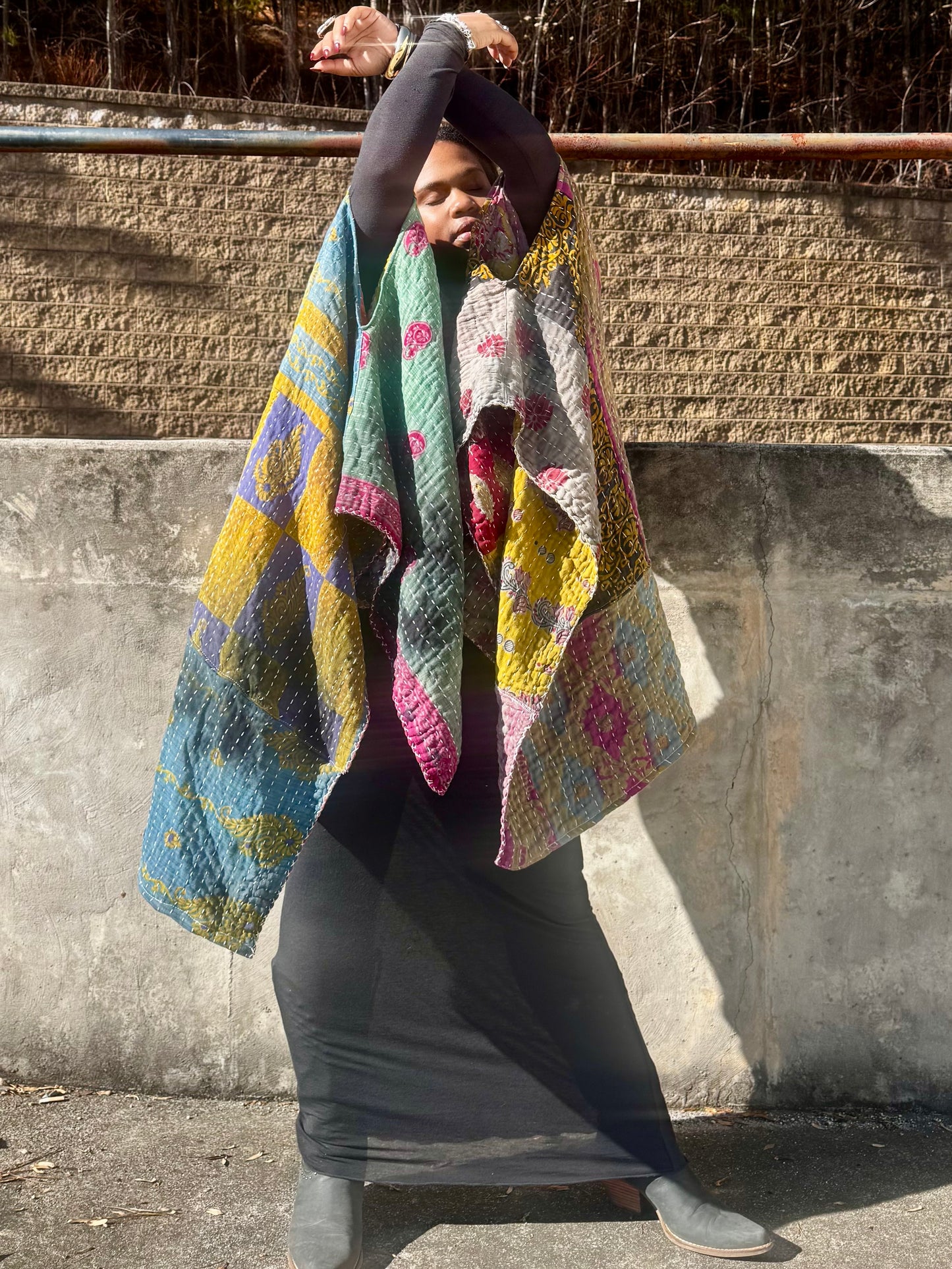 Small-5XL Kantha Trio Tee