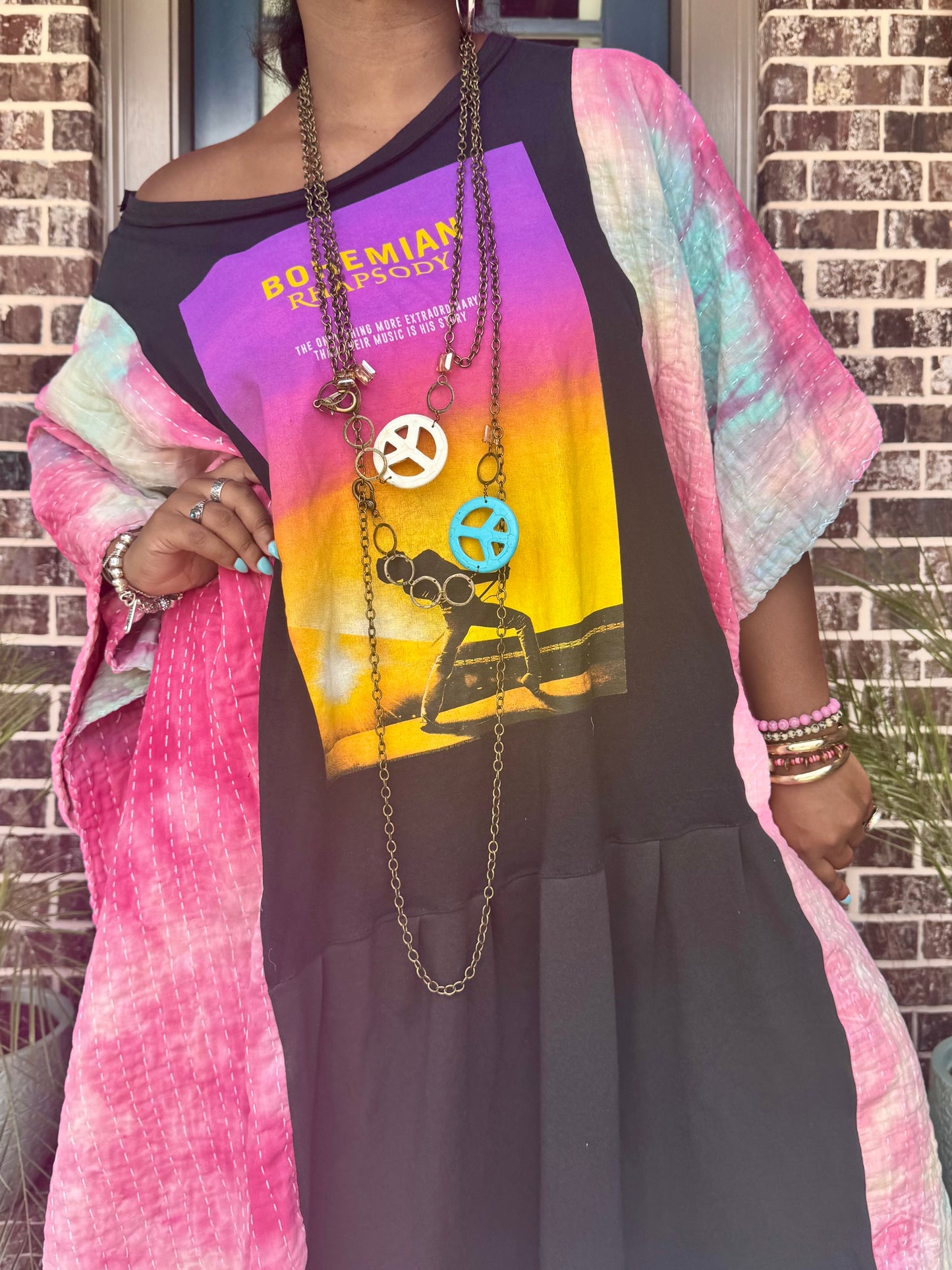 XXS-2XL Bohemian Rhapsody Kaftan Maxi Dress