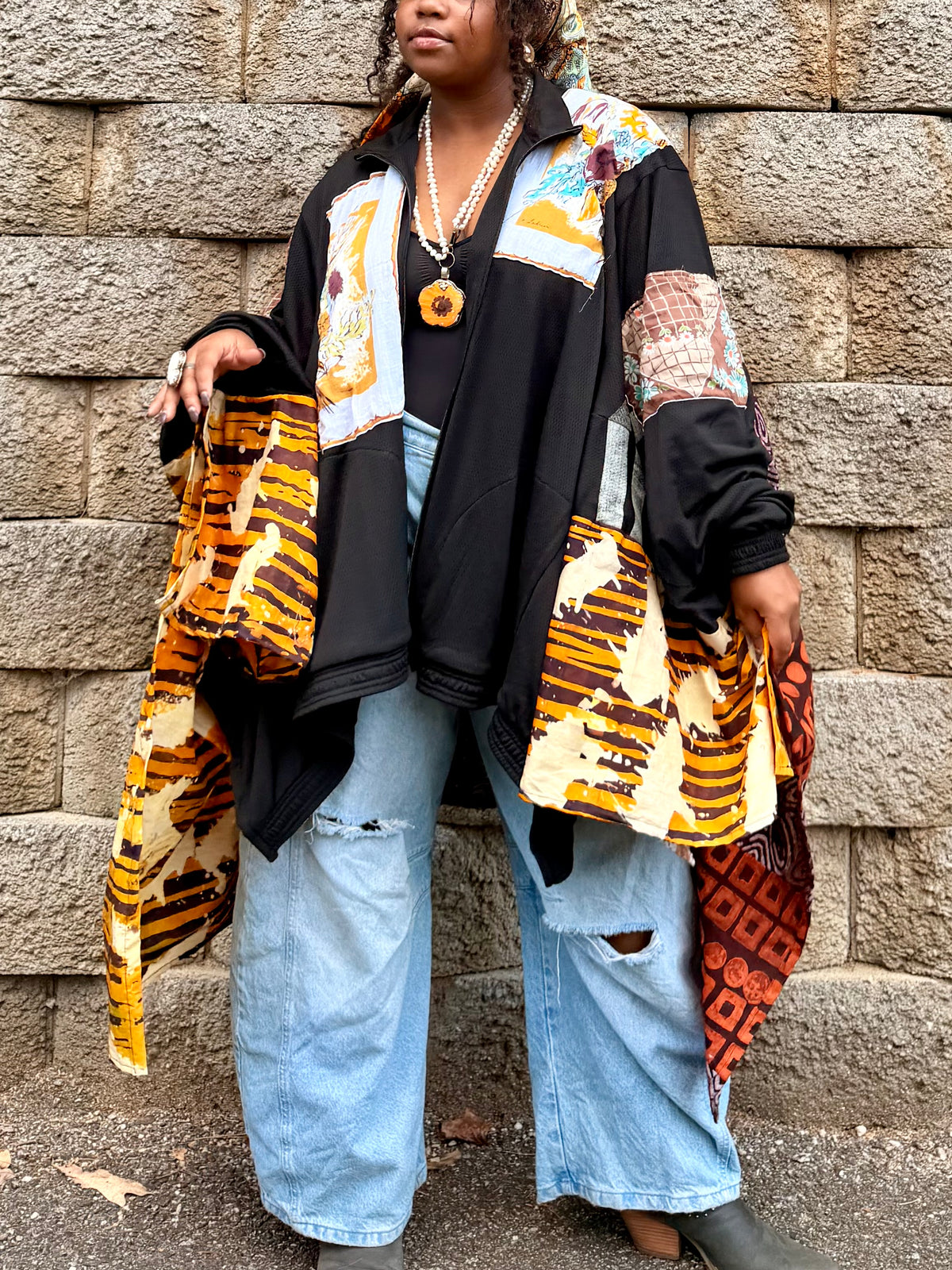 Extra Large-5XL Patchwork Luxury Jacket
