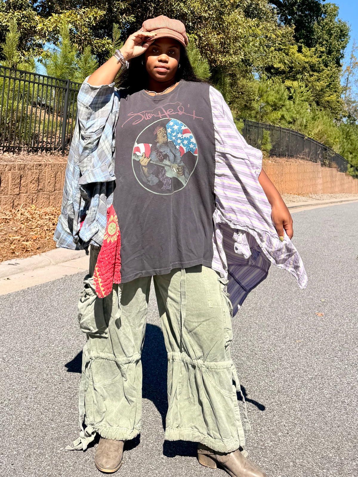 Large-3XL Jimi Hendrix Poncho Tee
