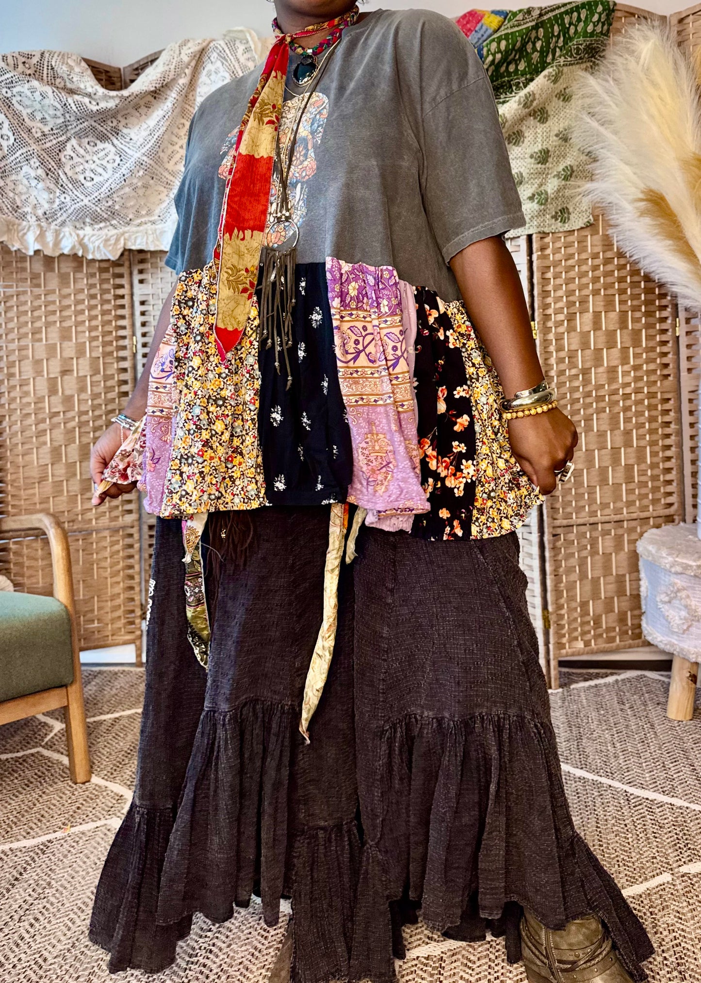 XXS-Extra Large Skull Midi Tee