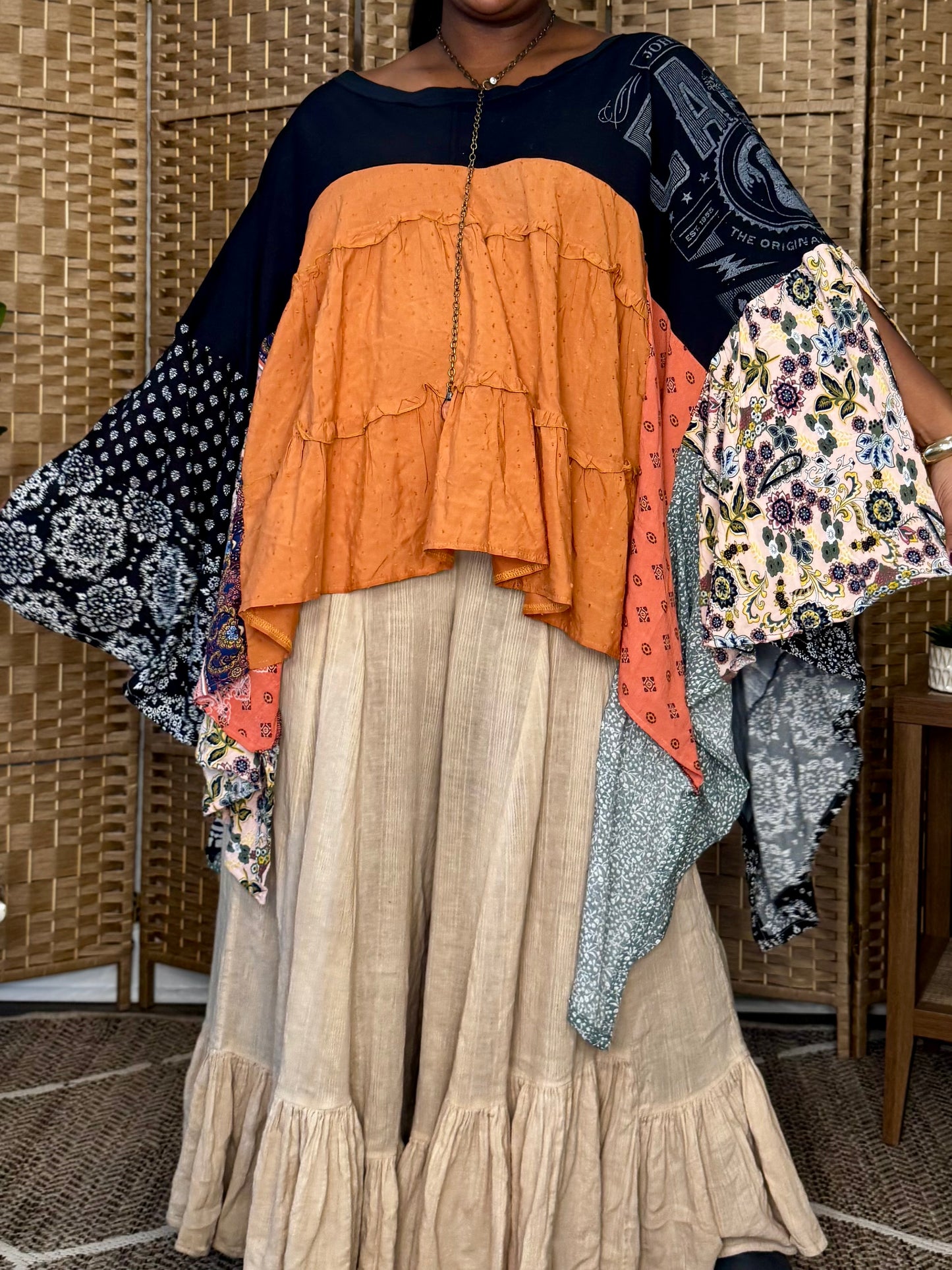 Small-4XL Johnny Cash Kaftan Poncho