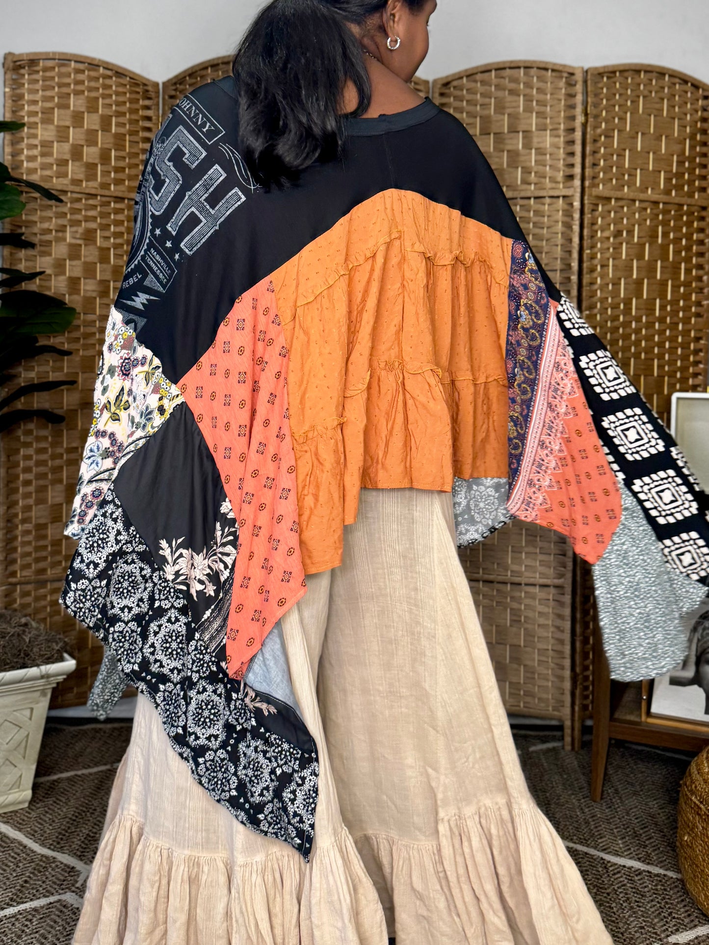 Small-4XL Johnny Cash Kaftan Poncho