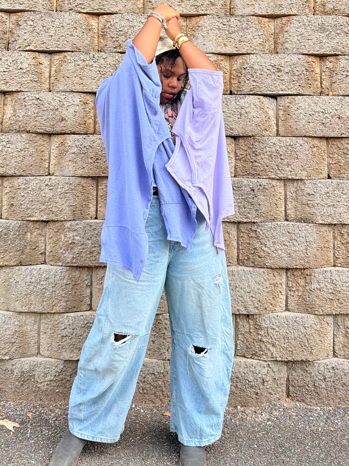 Extra Small- Extra Large Def Leppard/ Indie Rock Poncho Tee