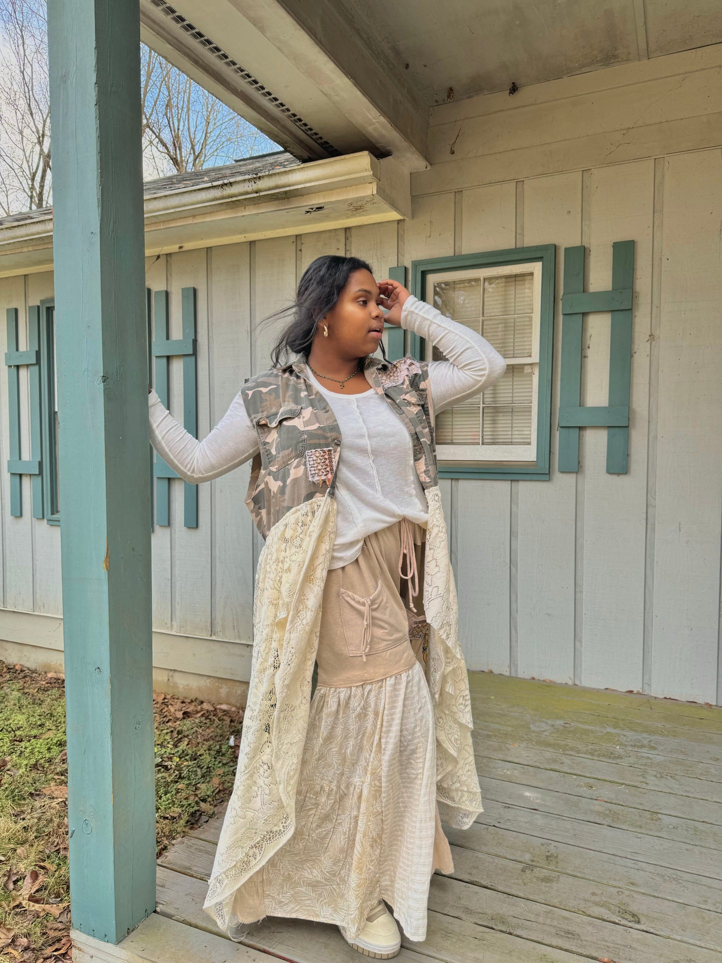 Medium-3XL Upcycled Hand Embroidered Duster