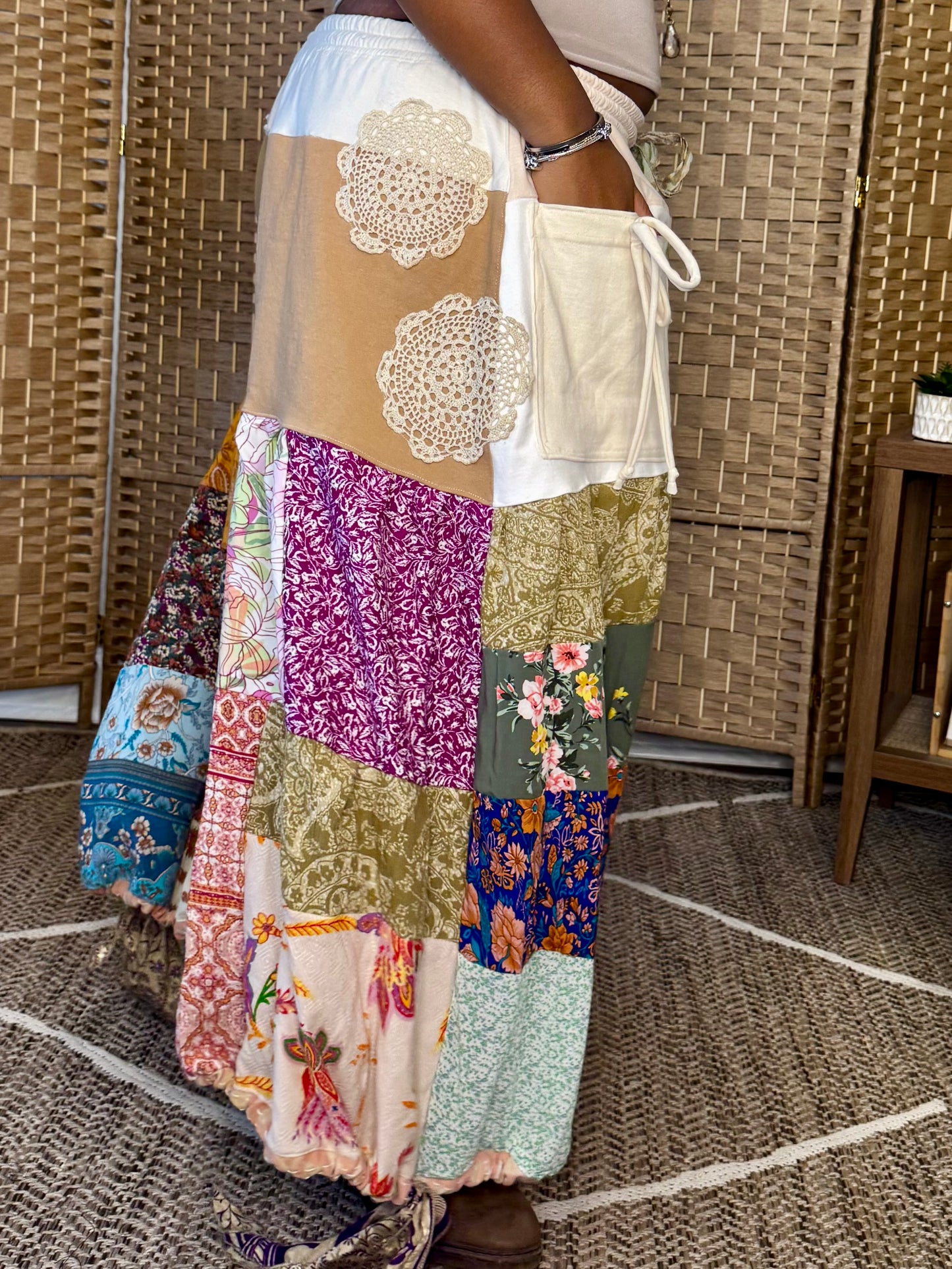 Extra Small- Extra Large Lace Doiley Luxury Sweatpants