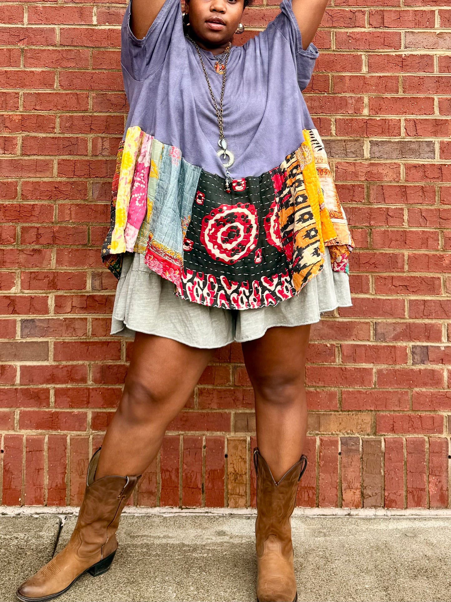 2XL-5XL Kantha Midi Tee