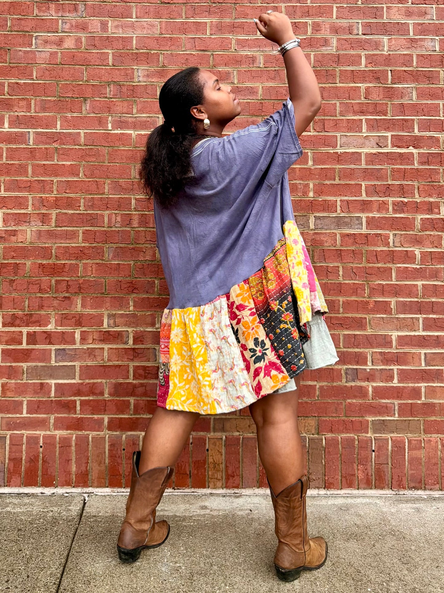 2XL-5XL Kantha Midi Tee