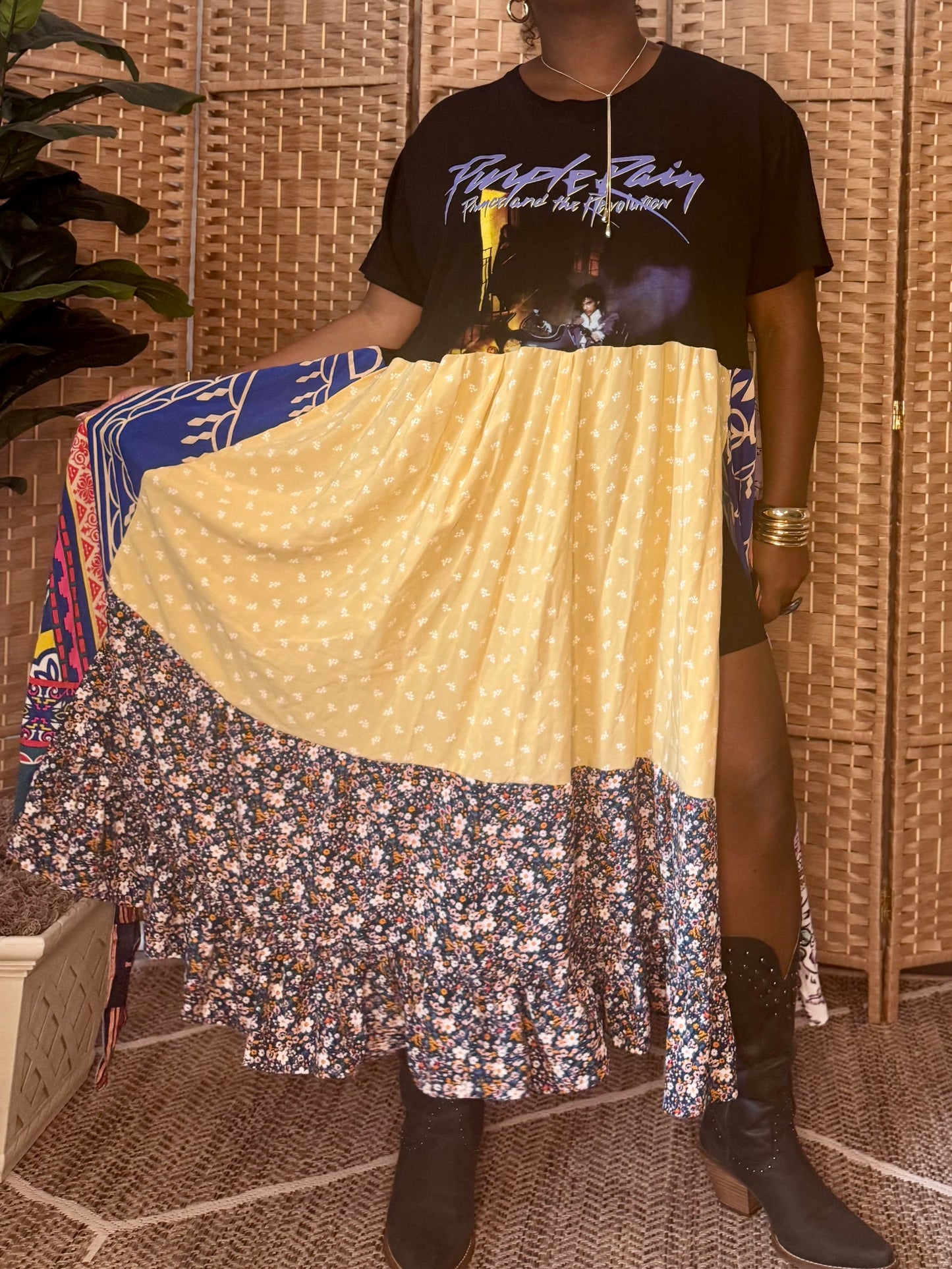 Medium-2XL Purple Rain Maxi Tee