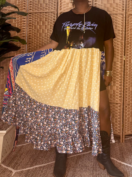 Medium-2XL Purple Rain Maxi Tee