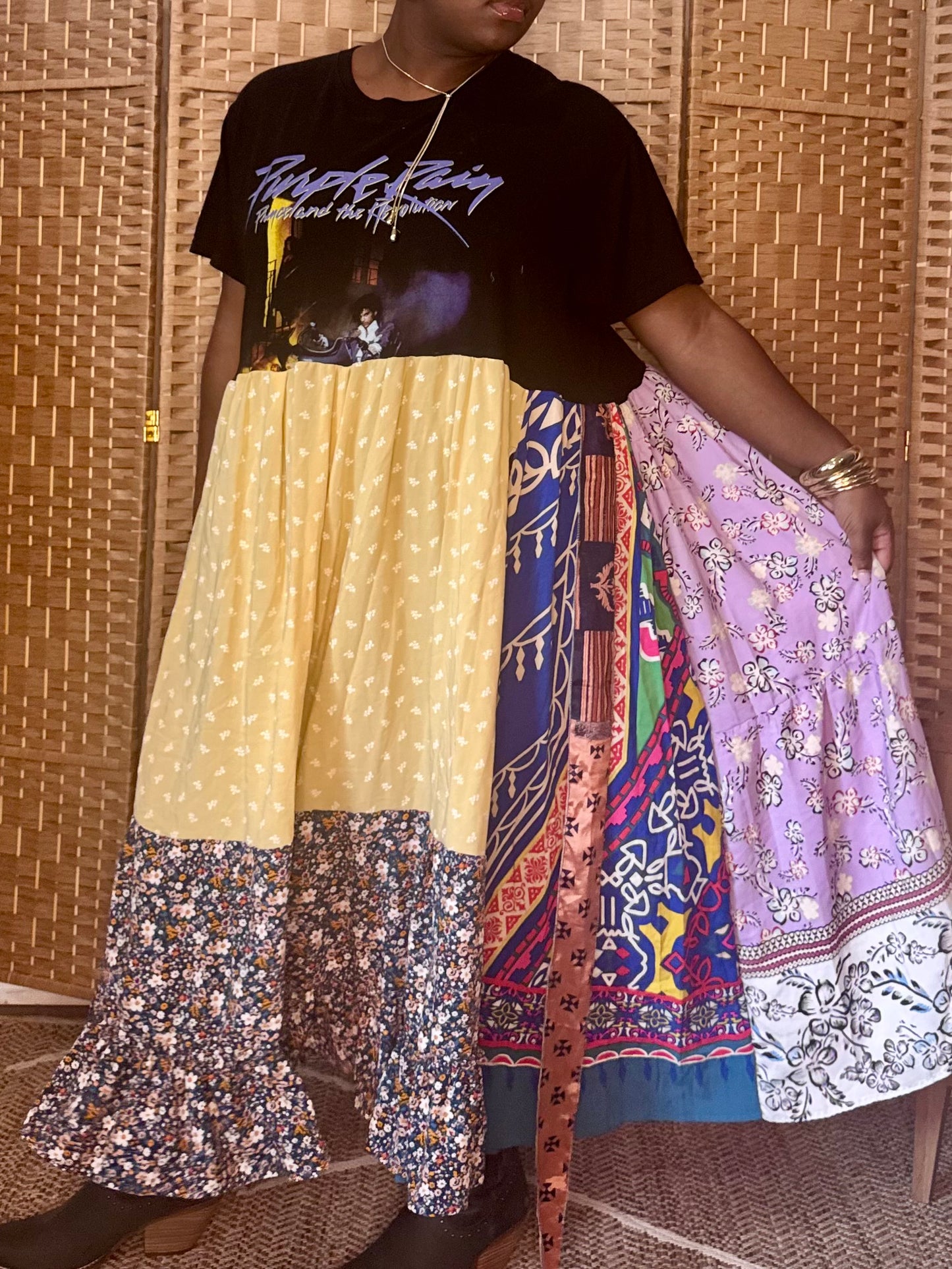 Medium-2XL Purple Rain Maxi Tee