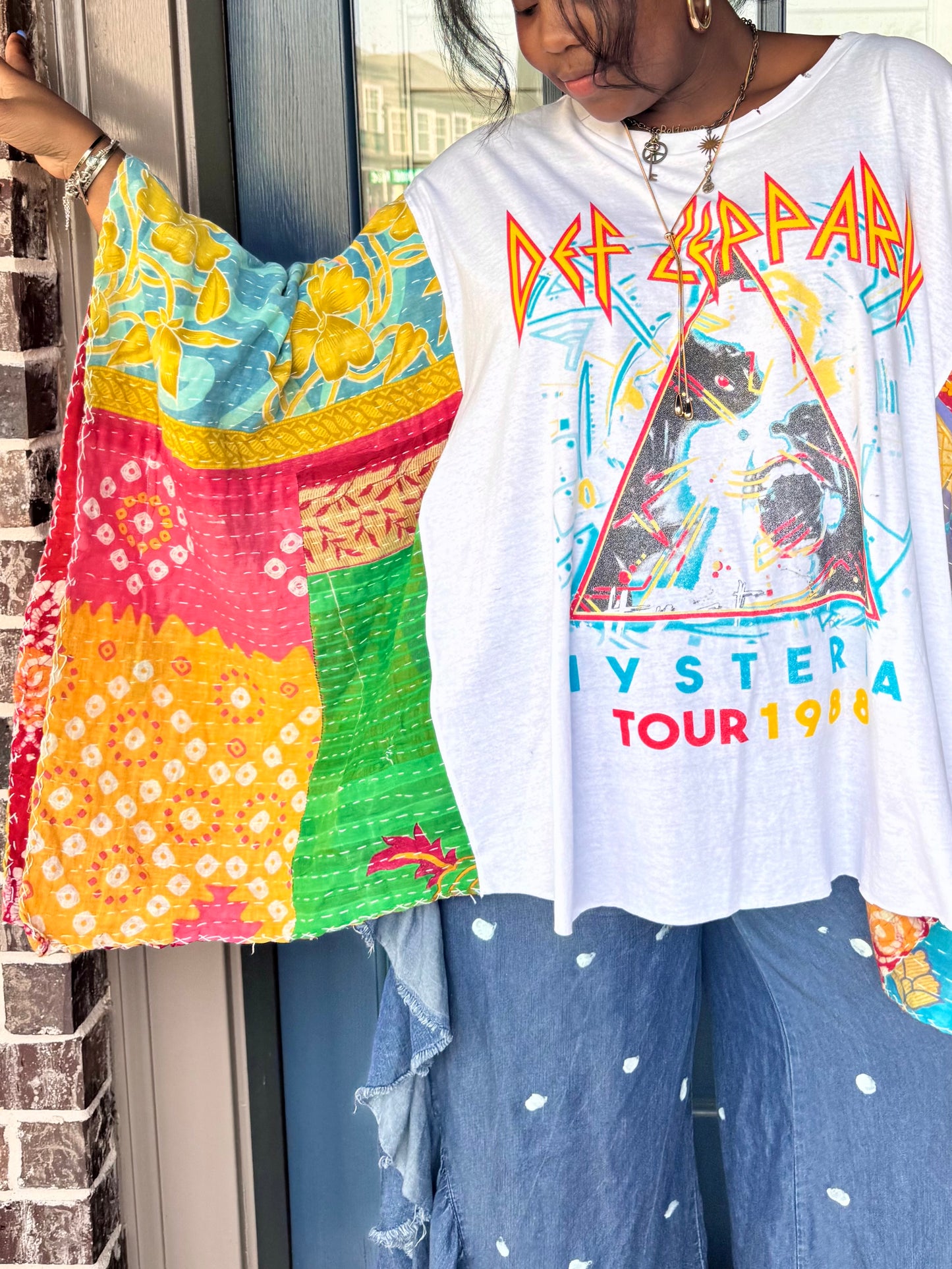 Large-4XL Def Leppard Kaftan Poncho