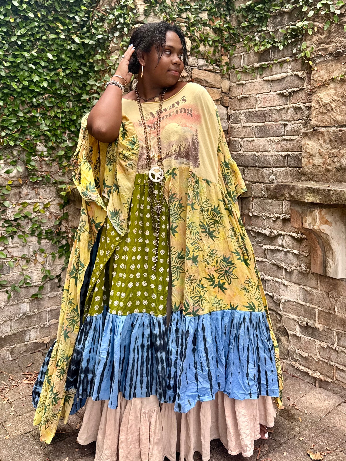 1XL-6XL Always Exploring Kaftan Maxi Tee