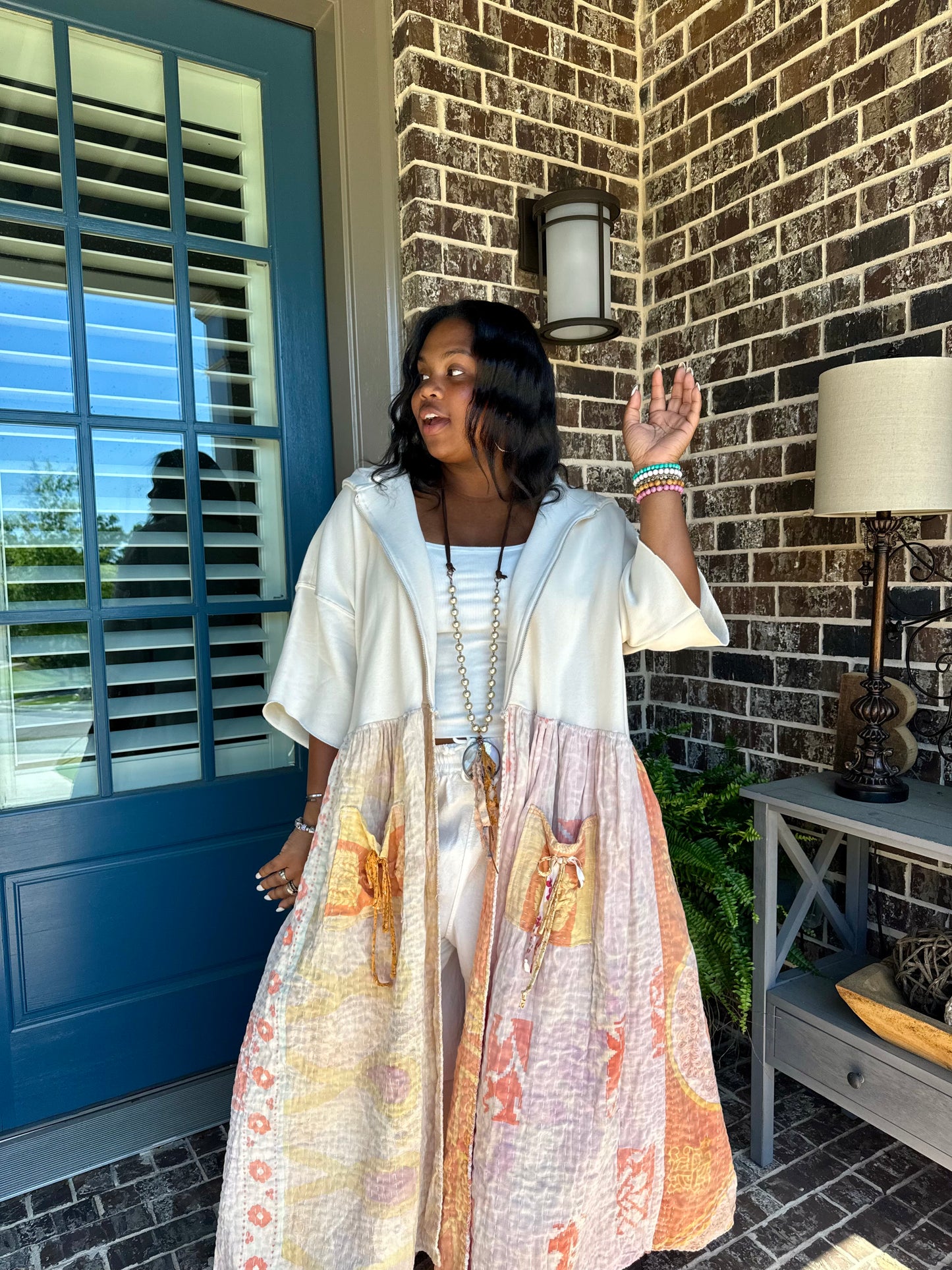 Medium-3XL Upcycled Blanket Duster