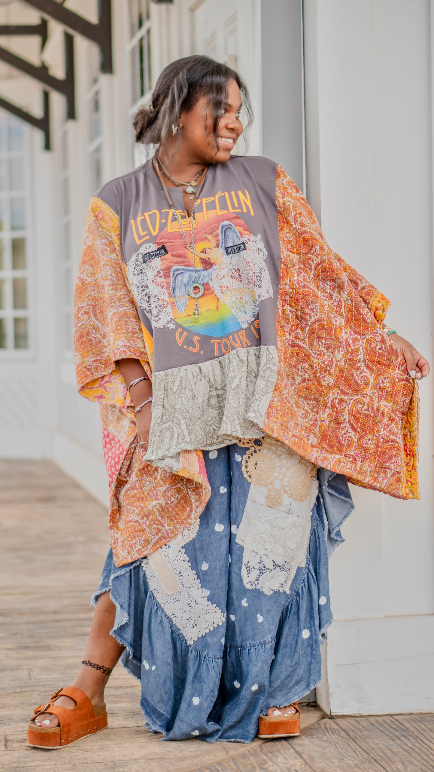 Medium-3XL Led Zeppelin Kaftan Poncho