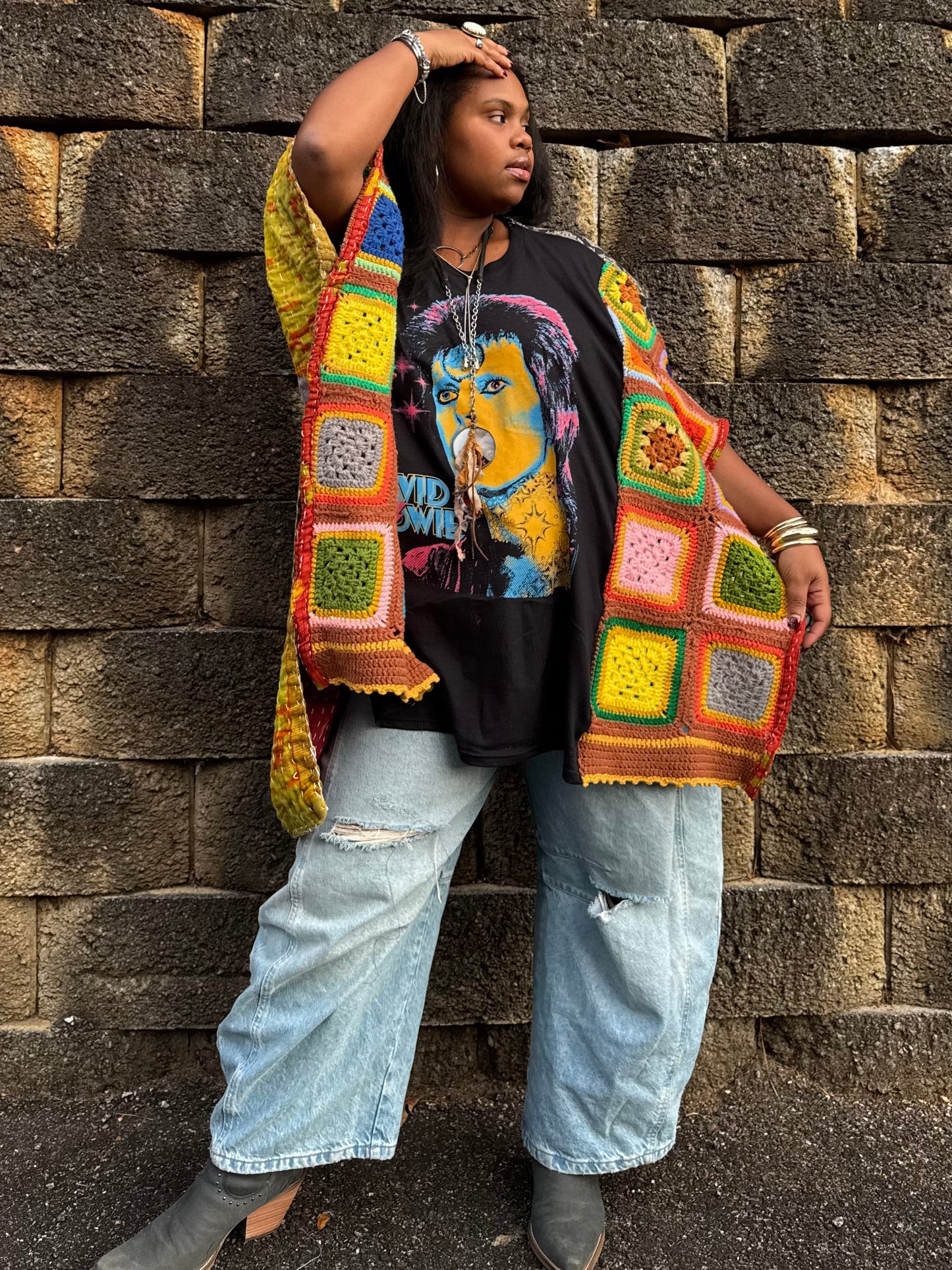 Small-2XL Bowie Kimono Tee