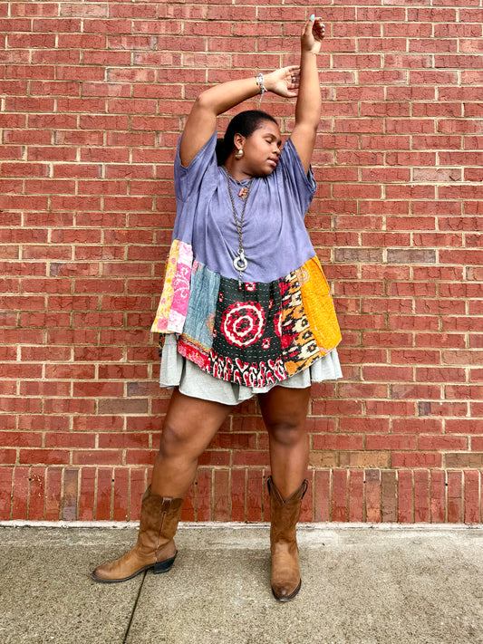 2XL-5XL Kantha Midi Tee