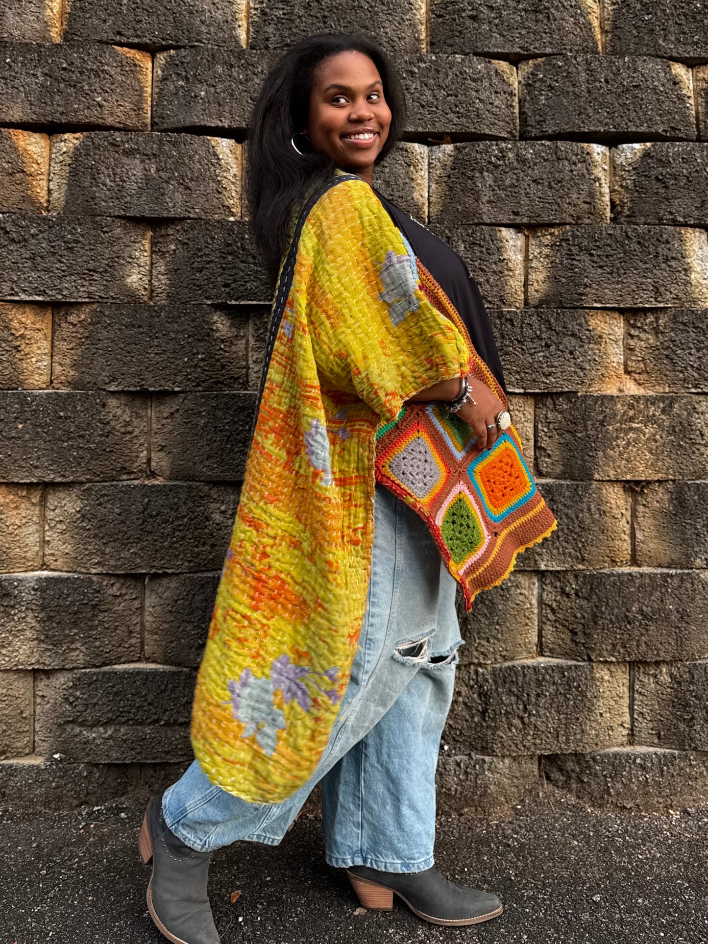 Small-2XL Bowie Kimono Tee