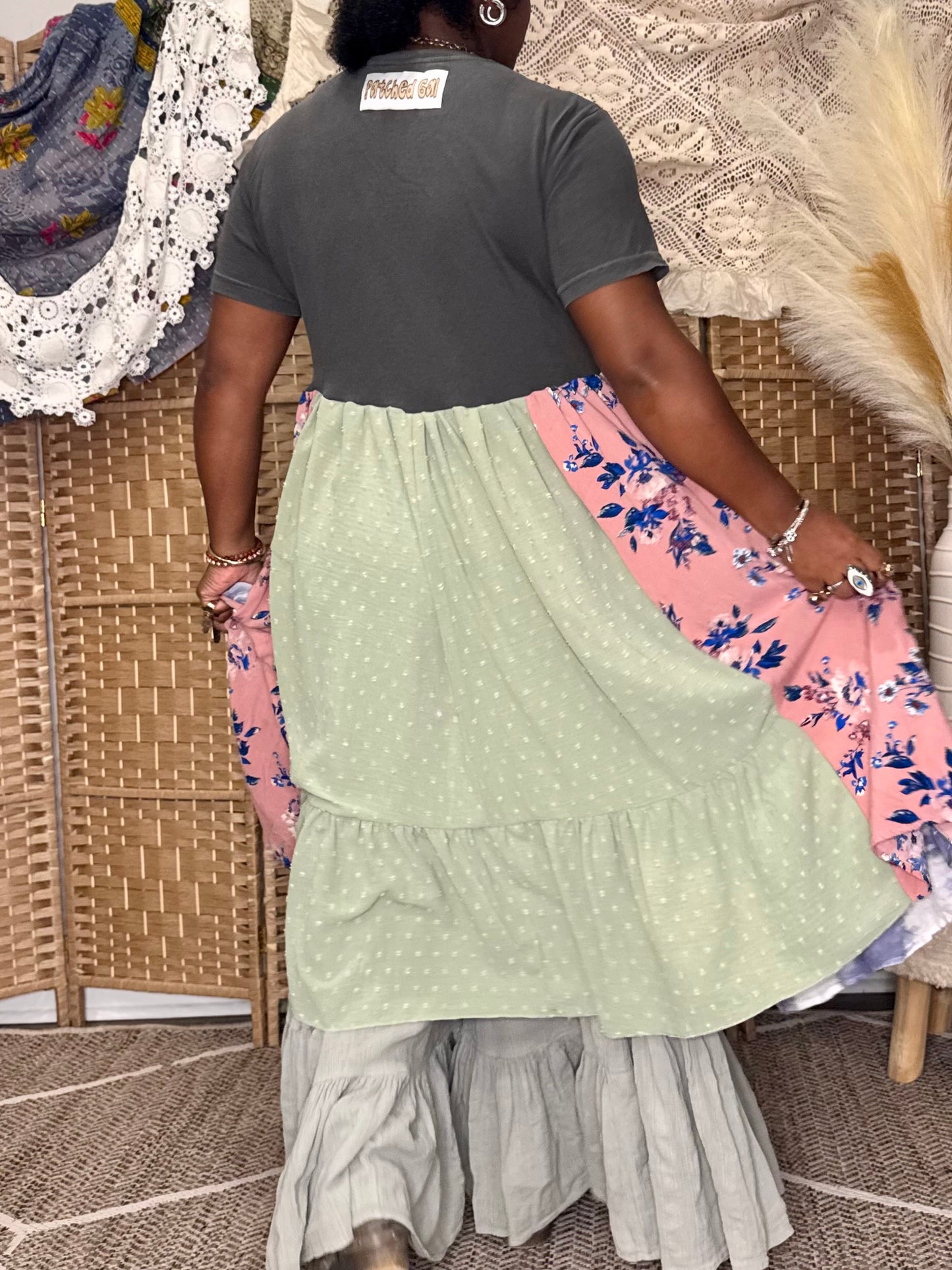 XXS-Large Solid Grey Maxi Tee