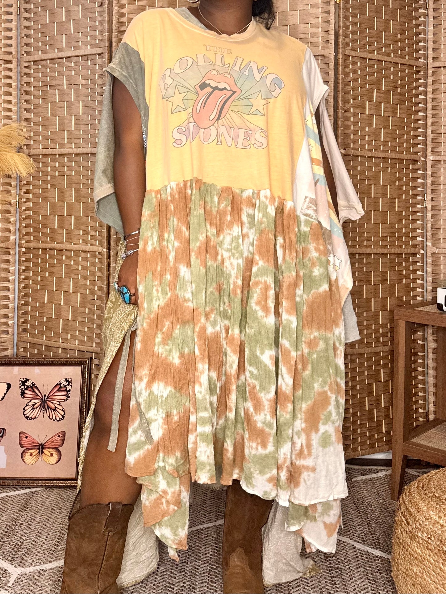 Medium-4XL Rolling Stones, Pink Floyd, The Valley Trio Dress