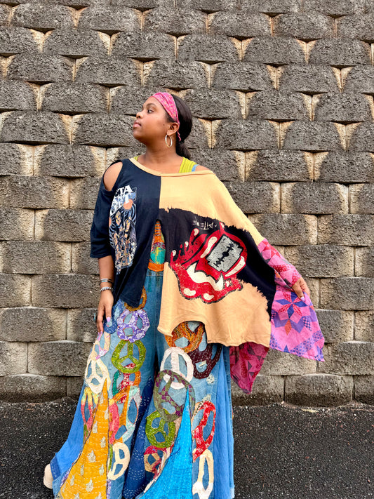 XXS-Extra Large Rolling Stones/Greta Van Fleet Split Tee