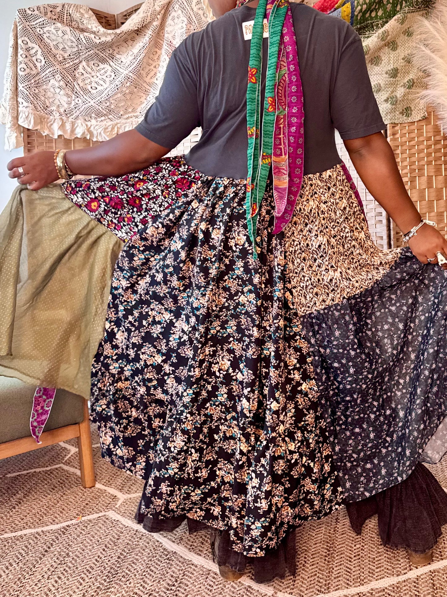 Extra Small- Extra Large Skull Maxi Tee