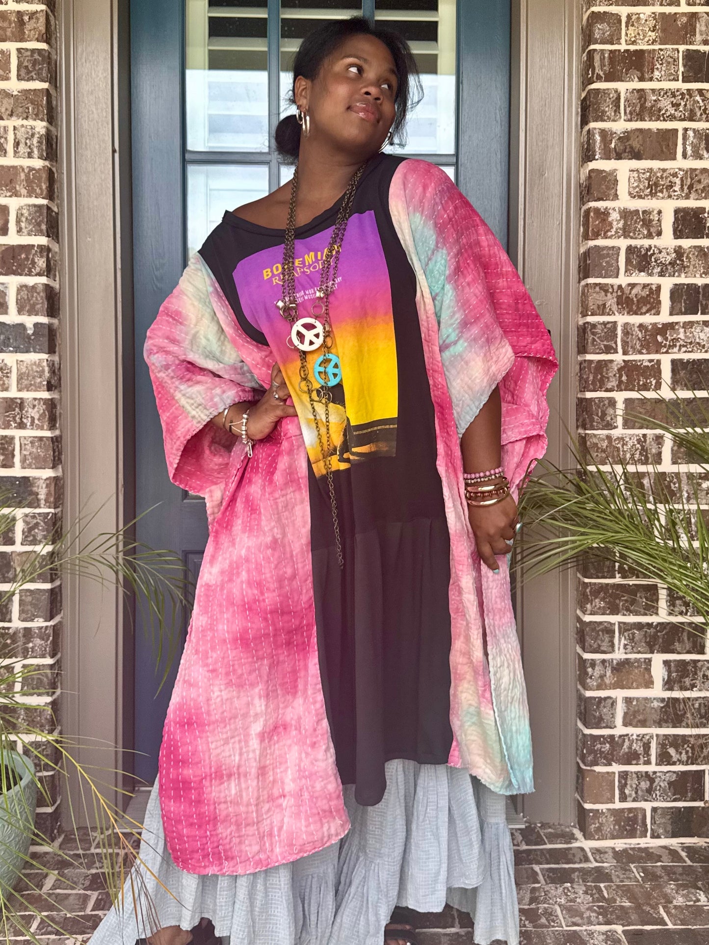 XXS-2XL Bohemian Rhapsody Kaftan Maxi Dress