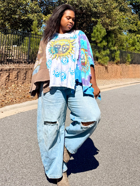Extra Small- Medium Sublime/Grateful Dead/Pink Floyd Poncho Tee