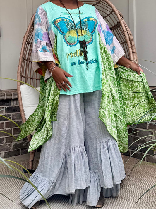 Small-3XL Butterfly Kaftan Poncho