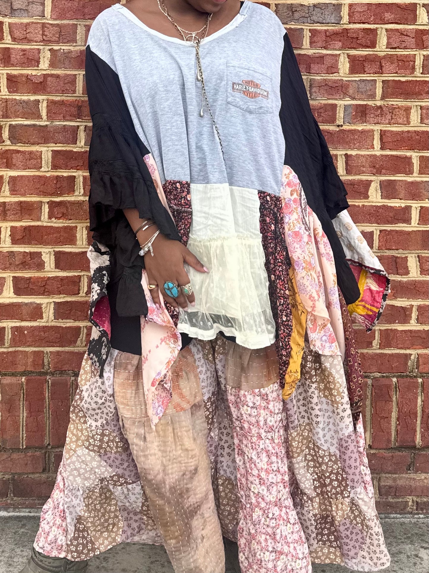 Large-5XL Harley Davidson Kaftan Poncho