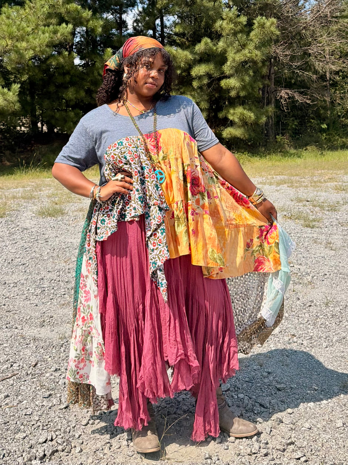 Large-3XL Woodstock High Low Swing Tee