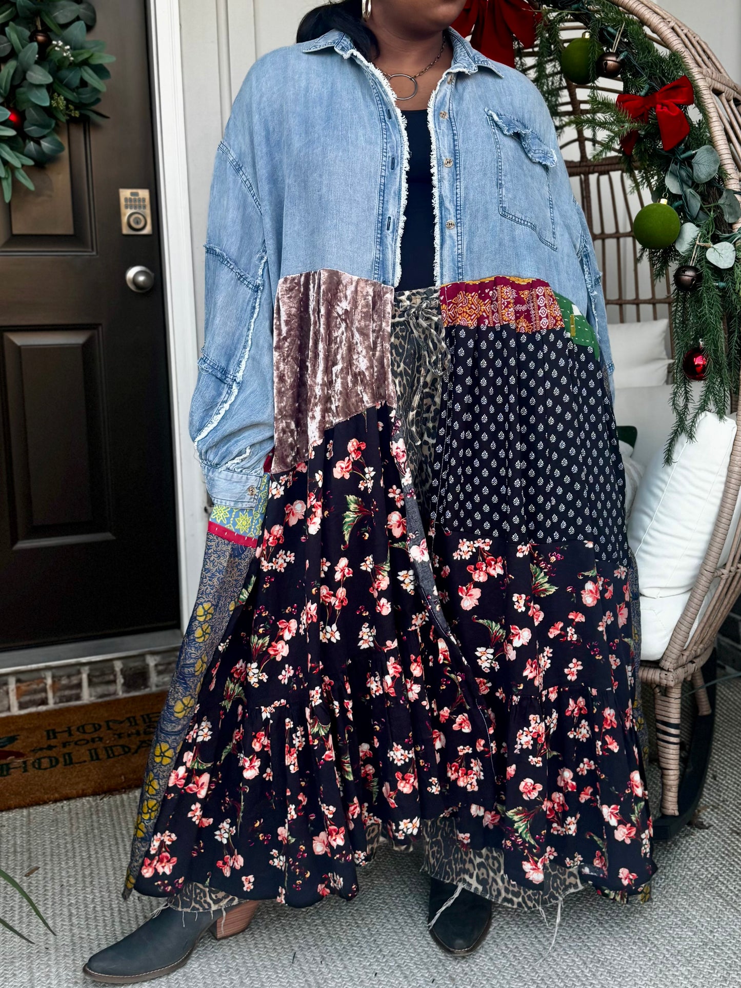 Small-2XL Denim Duster