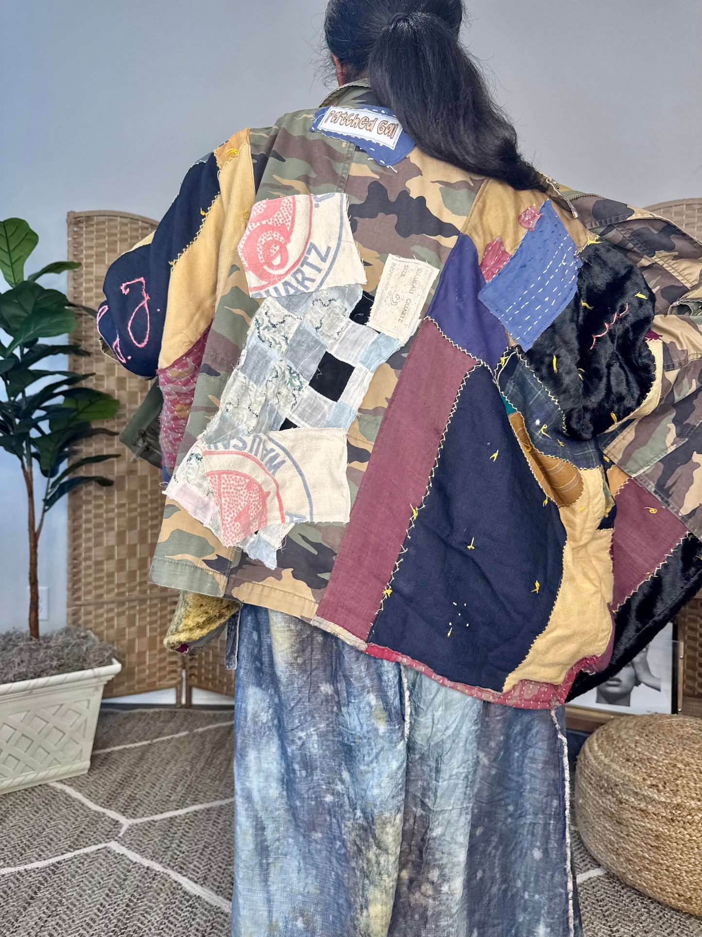 XXS-Extra Large Army Quilted Jacket