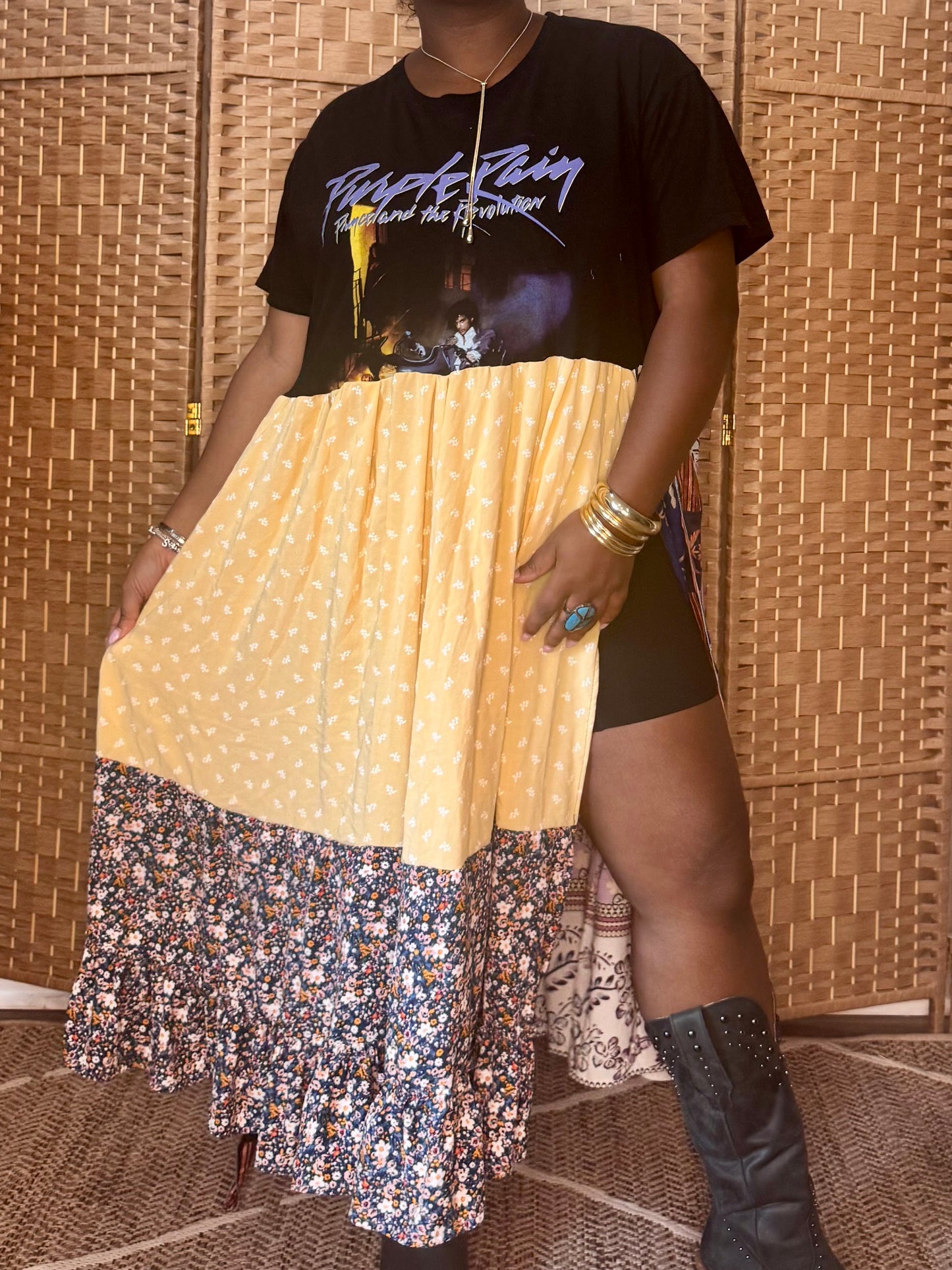 Medium-2XL Purple Rain Maxi Tee