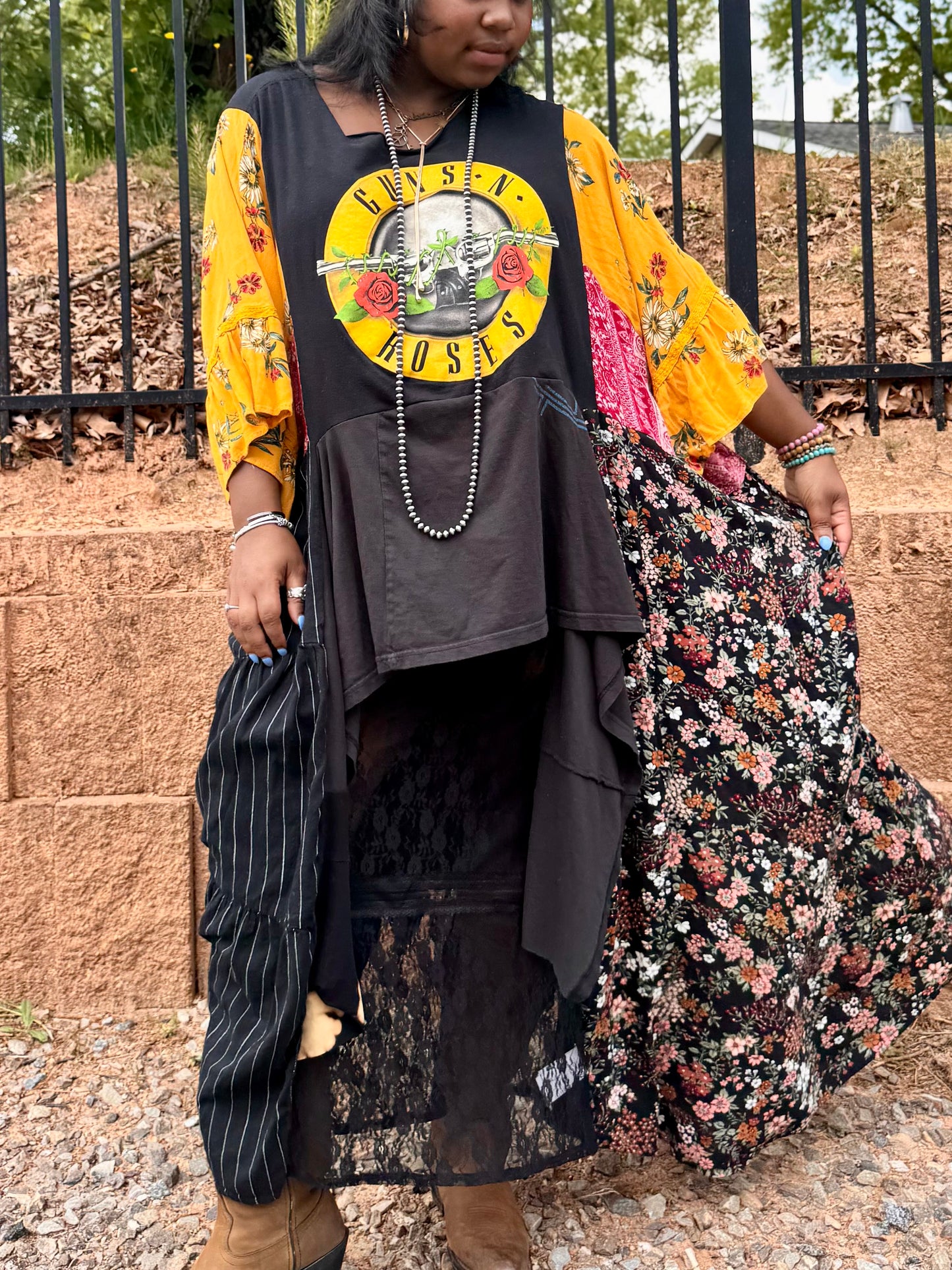 Medium-3XL Guns N Roses Kaftan Maxi Tee