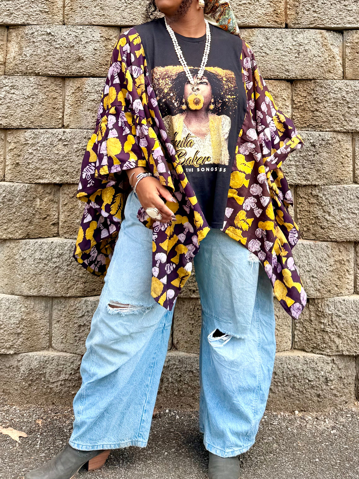 Small-2XL Anita Baker Kaftan Poncho